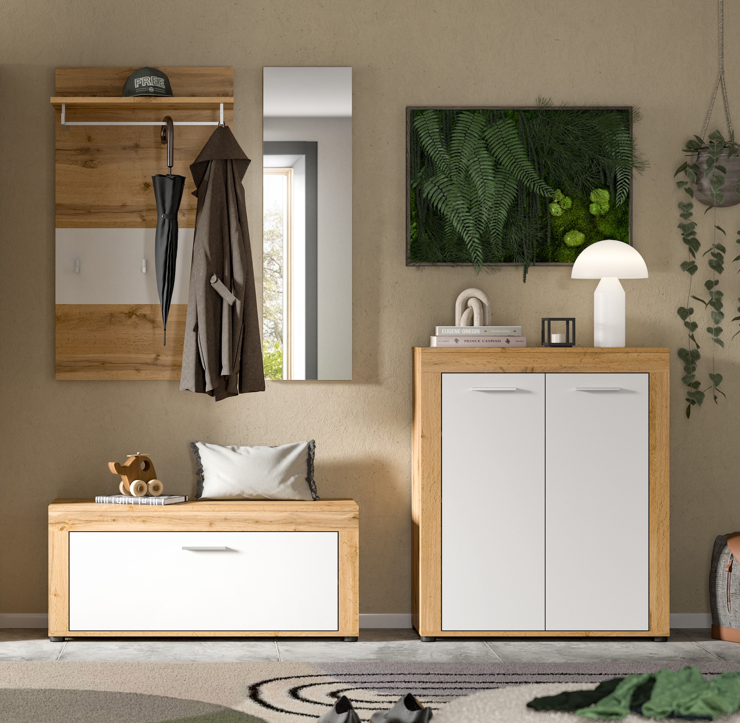 Inosign Garderoben-Set »Aosta« Set in weiß, Größe B/H/T: 200 cm cm x 191 cm cm x 35 cm cm