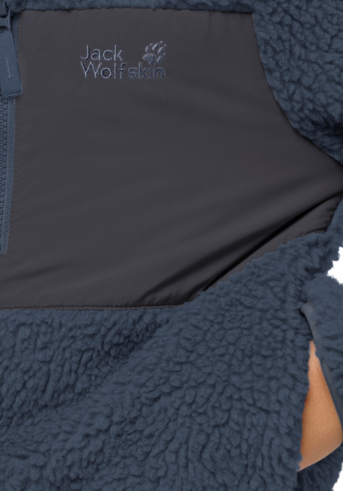 Jack Wolfskin Fleecejacke »ICE CURL HOOD JACKET K« mit Kapuze mit Kapuze, aus Polyester-Fleece, in normaler Schnittform