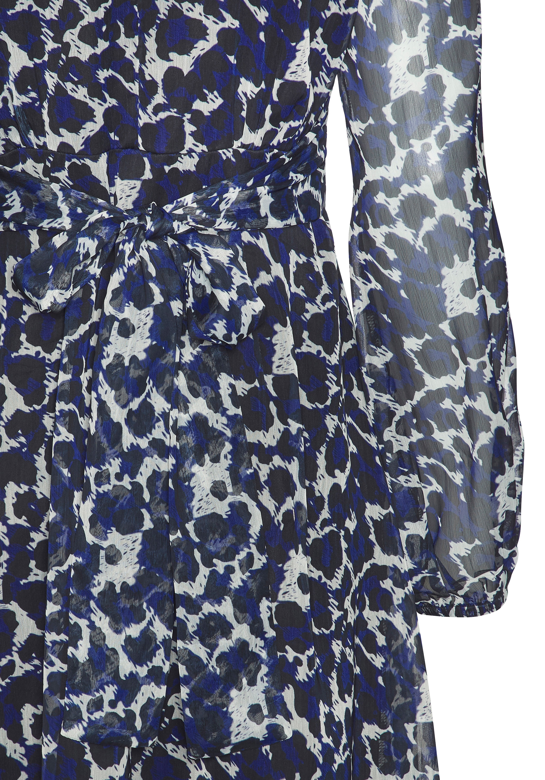 LASCANA Maxikleid, mit Bindeband, elegantes Maxikleid aus Chiffon