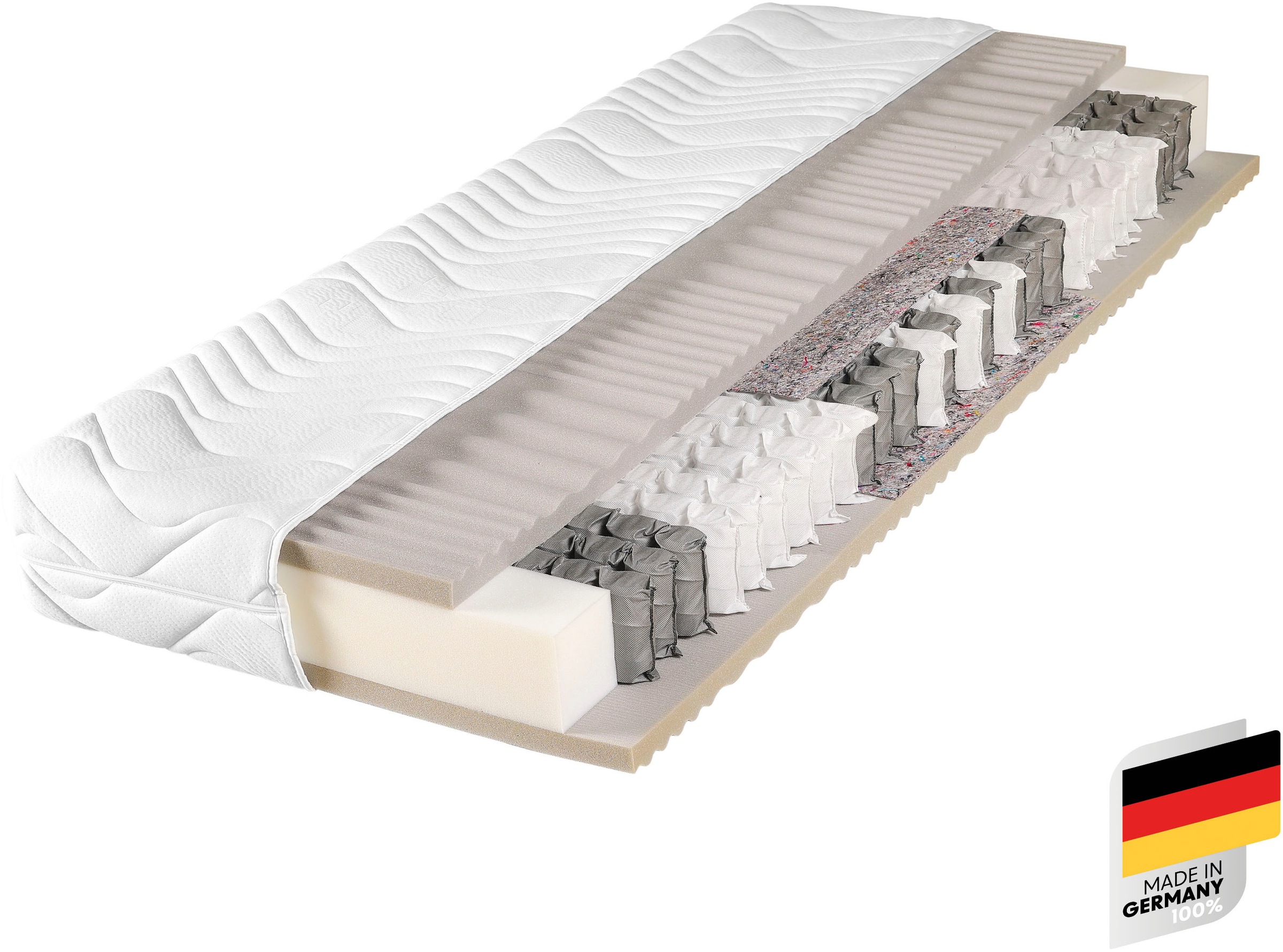 Beco Taschenfederkernmatratze »Physio Top« 23 cm hoch 480 Federn 1 Stk. tlg. in weiß, Größe B/L: 140 cm x 200 cm