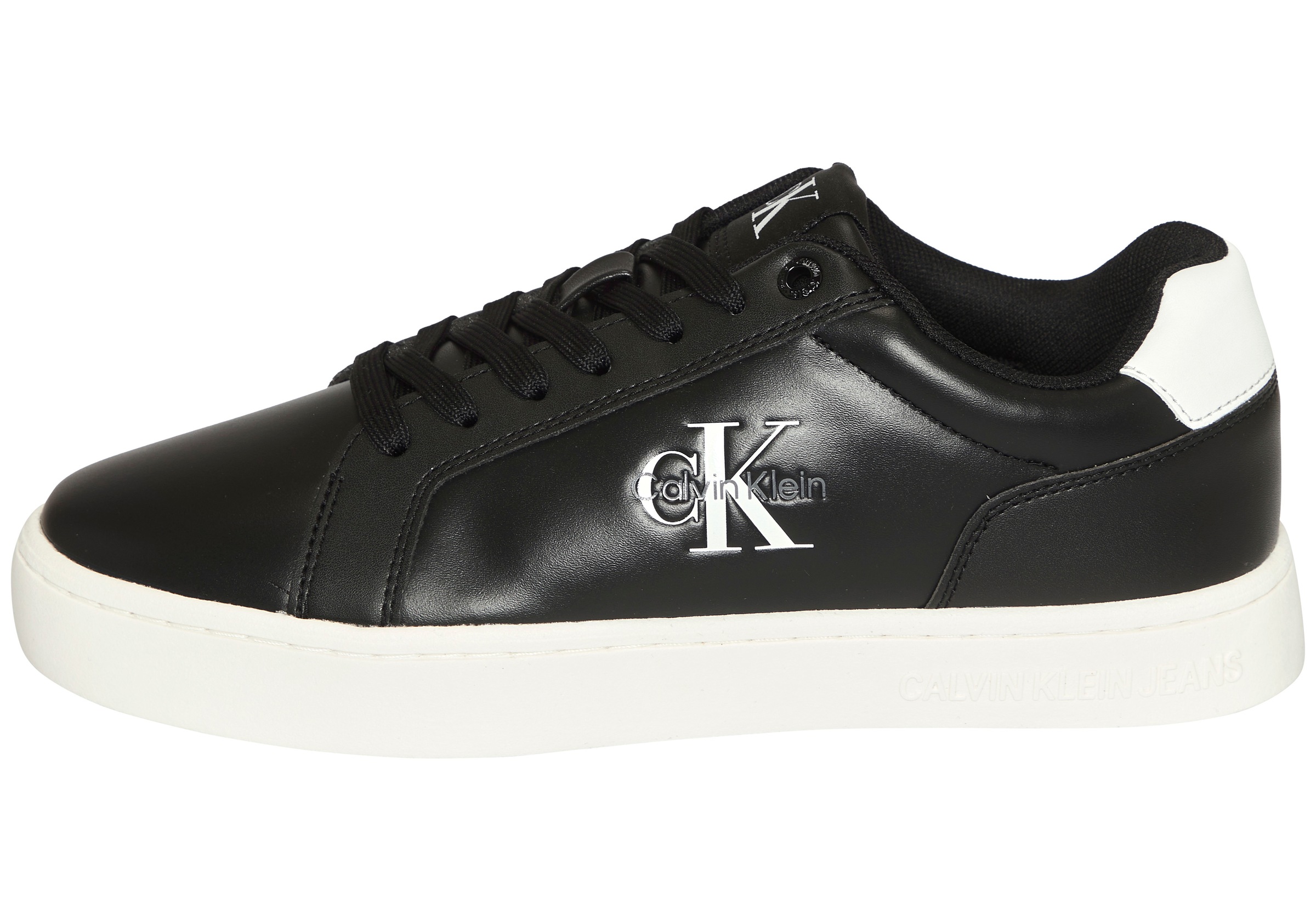 Calvin Klein Jeans Sneaker »CLASSIC CUPSOLE MONO LTH«  Freizeitsneaker, Halbschuh, Schnürschuh in klassischer Optik