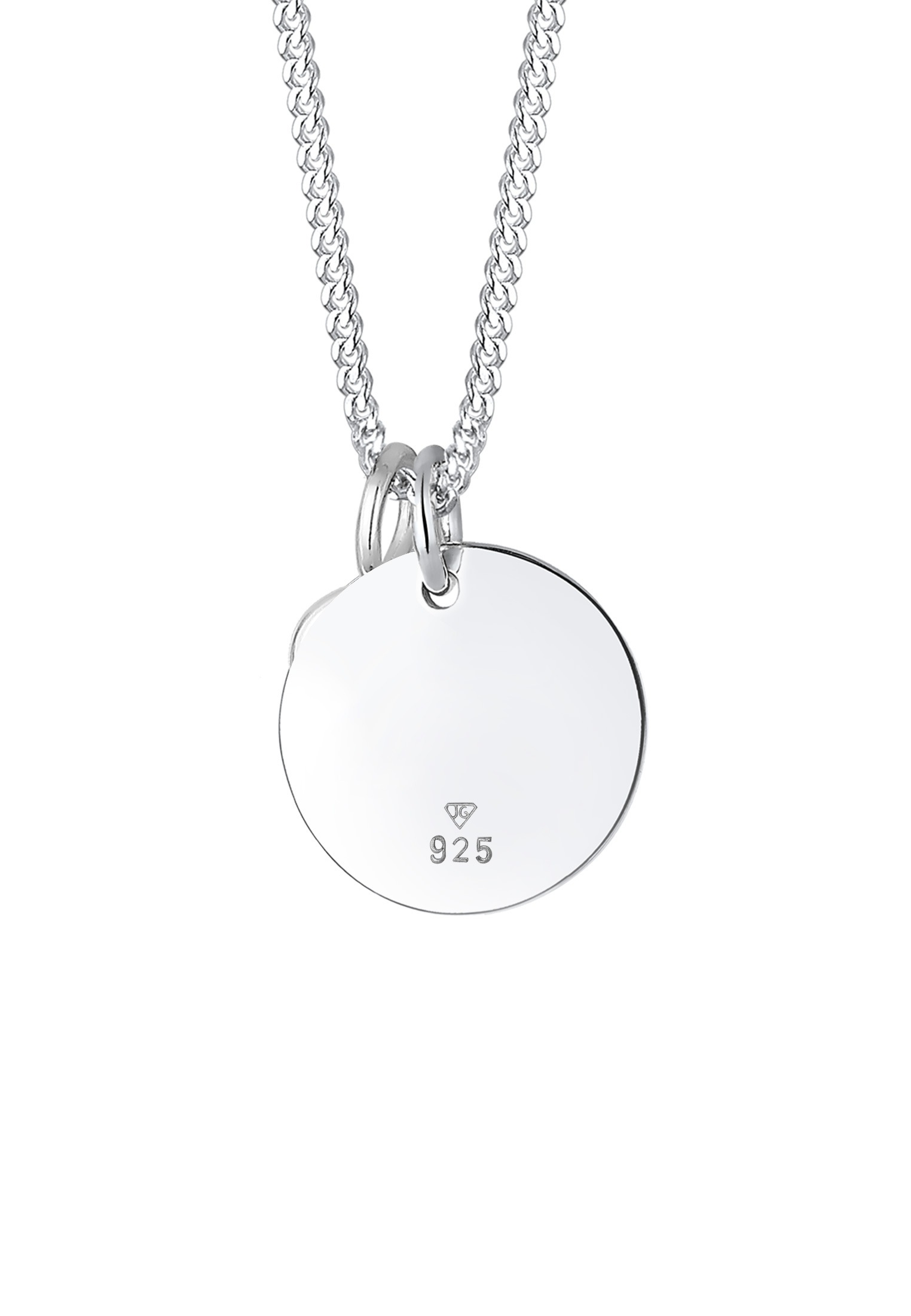 Elli Silberkette »Halskette Plättchen mit Geburtstein Kristalle 925 Sterling silber«