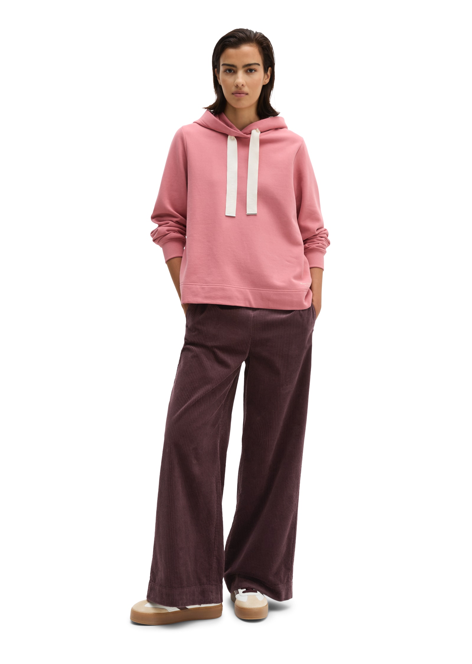 Marc O'Polo Hoodie , relaxed mit gepeachter Oberfläche
