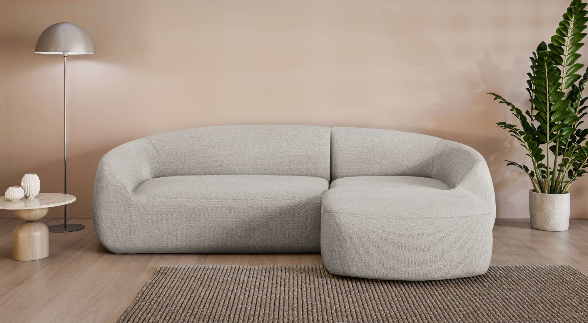 LeGer Home by Lena Gercke Ecksofa »YANI, L-Form, Designersofa, organische Form, Maße B/T/H: 255/170/81 cm« L-Form, Designersofa, organische Form, Maße B/T/H: 255/170/81 cm