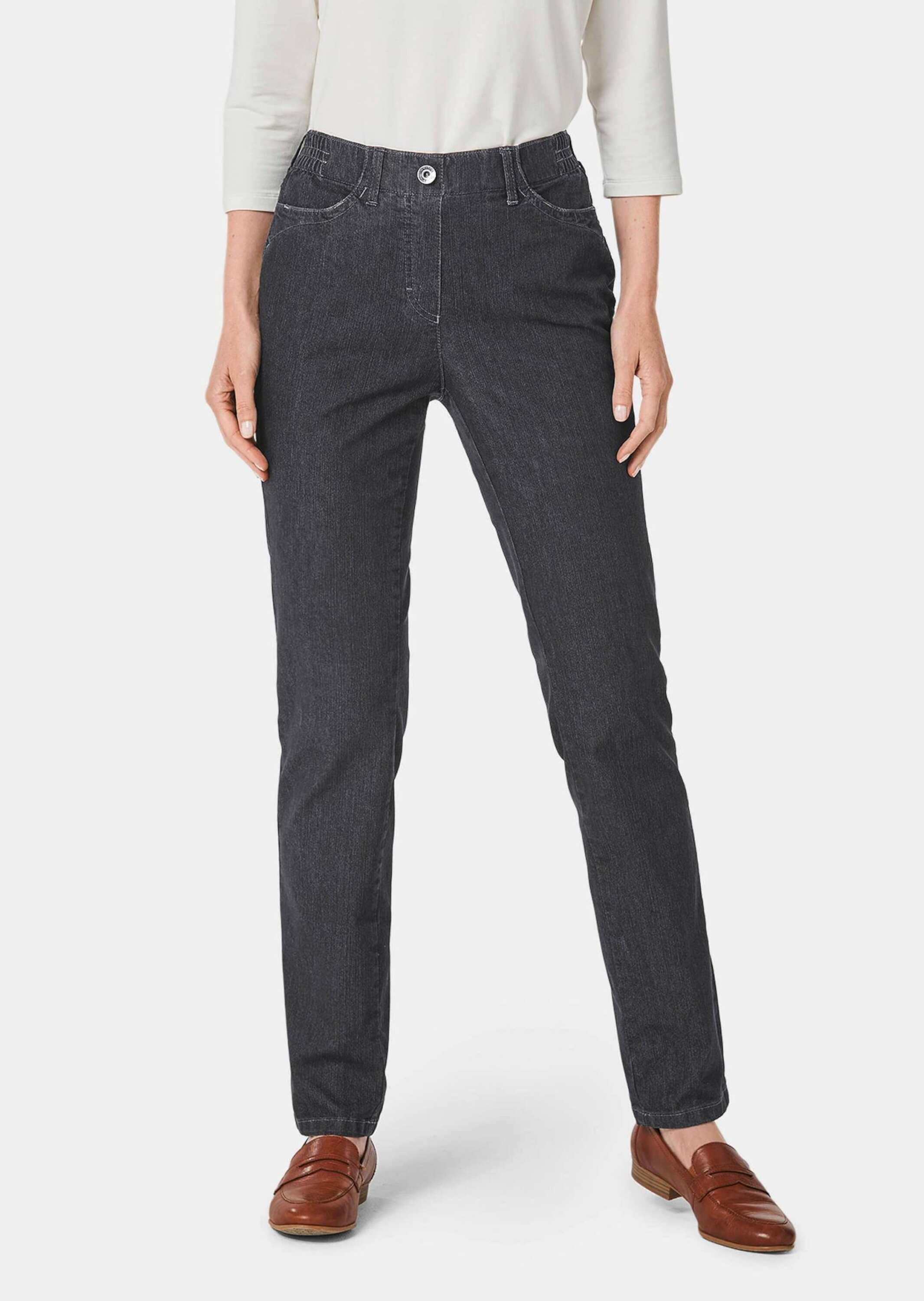 GOLDNER Regular-fit-Jeans »Jeansschlupfhose MARTHA Edel geschmückte Jeansschlupfhose MARTHA«