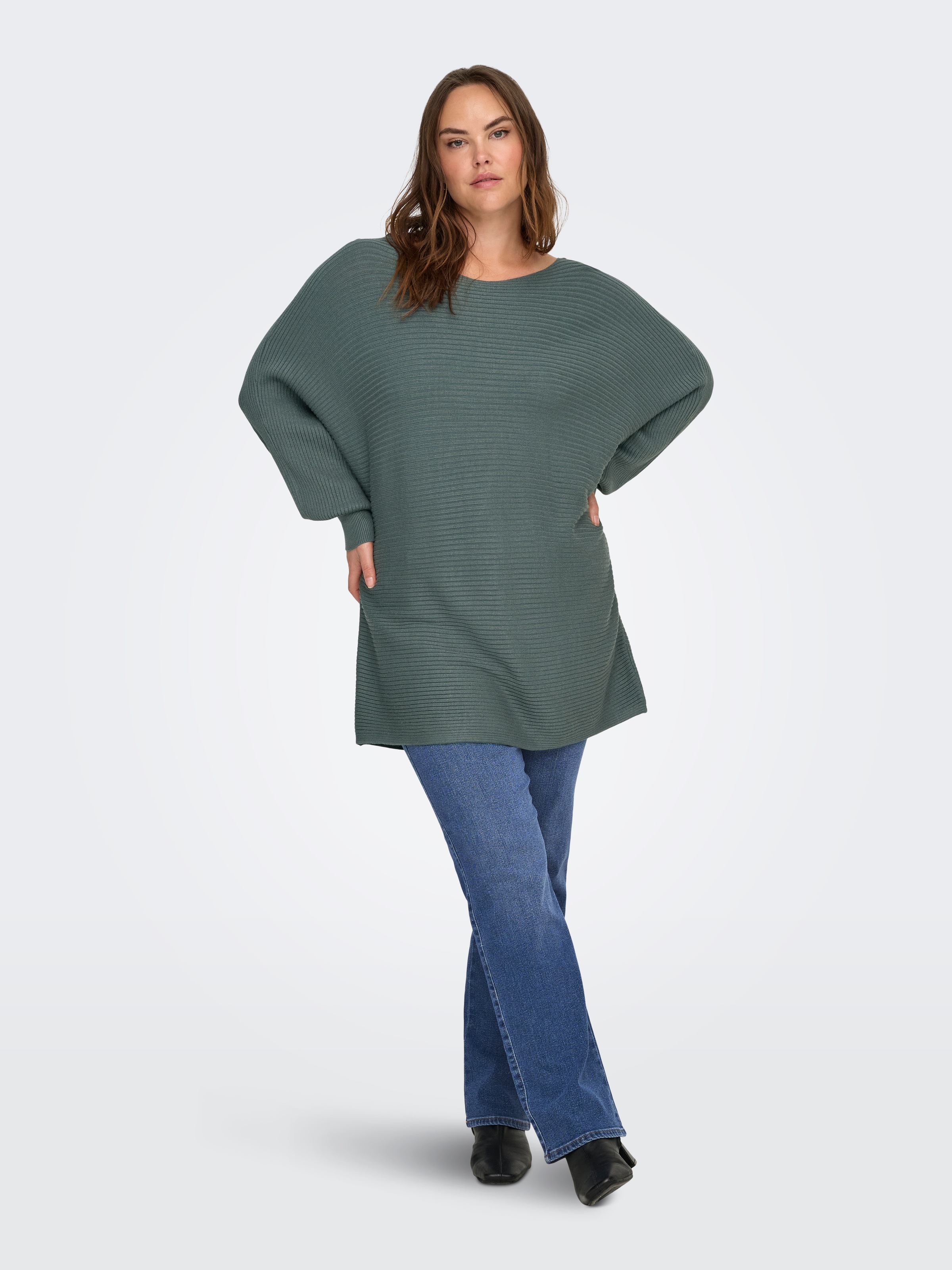 ONLY CARMAKOMA Strickpullover »CARNEW ADALINE LIFE L/S PULLOVER KNT« Viskosemischung