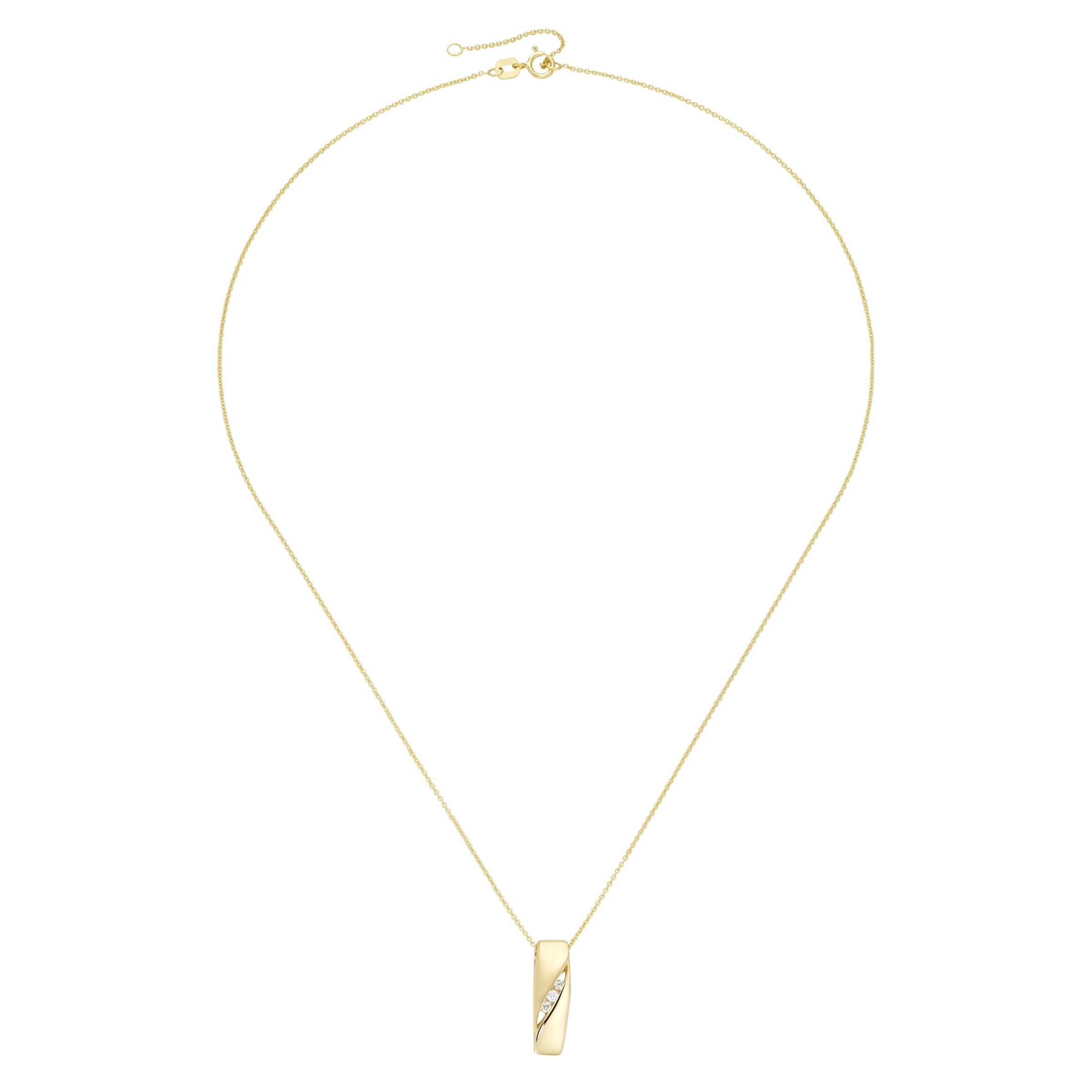 Luigi Merano Kette mit Anhänger »Kette Anhänger matt, glanz, länglich, mit Brillanten, Gold 585«