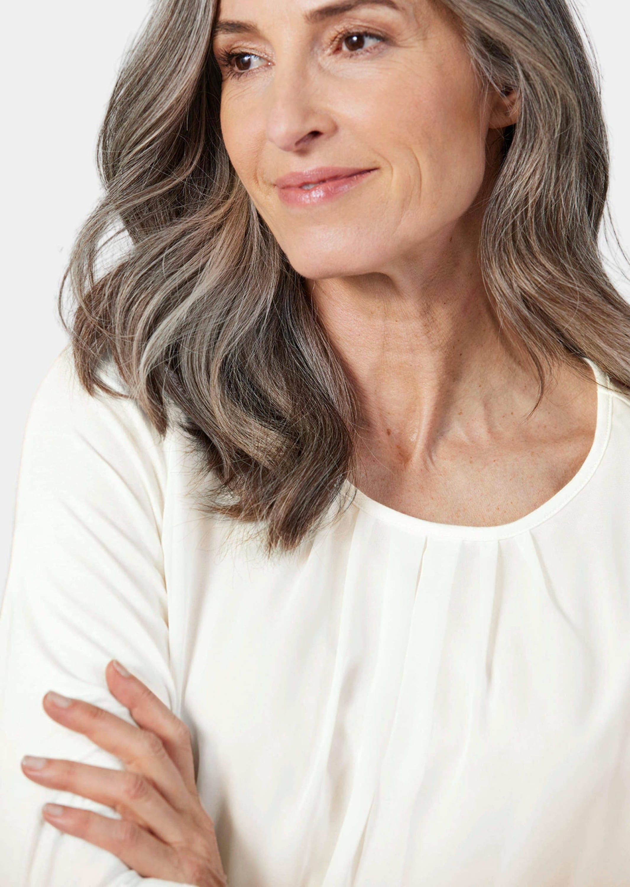 GOLDNER Kurzarmbluse »Blusenshirt Gepflegtes Shirt in eleganter Blusen-Optik«