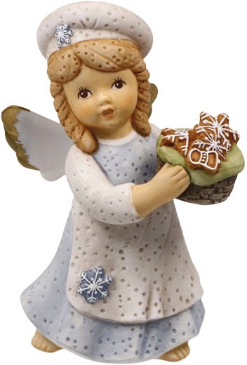 Goebel Engelfigur »Engel - Selbst gebacken, Weihnachtsdeko, Höhe ca. 11 cm«, Sammlerfigur, Weihnachtsfigur, Dekofigur aus Biskuitporzellan