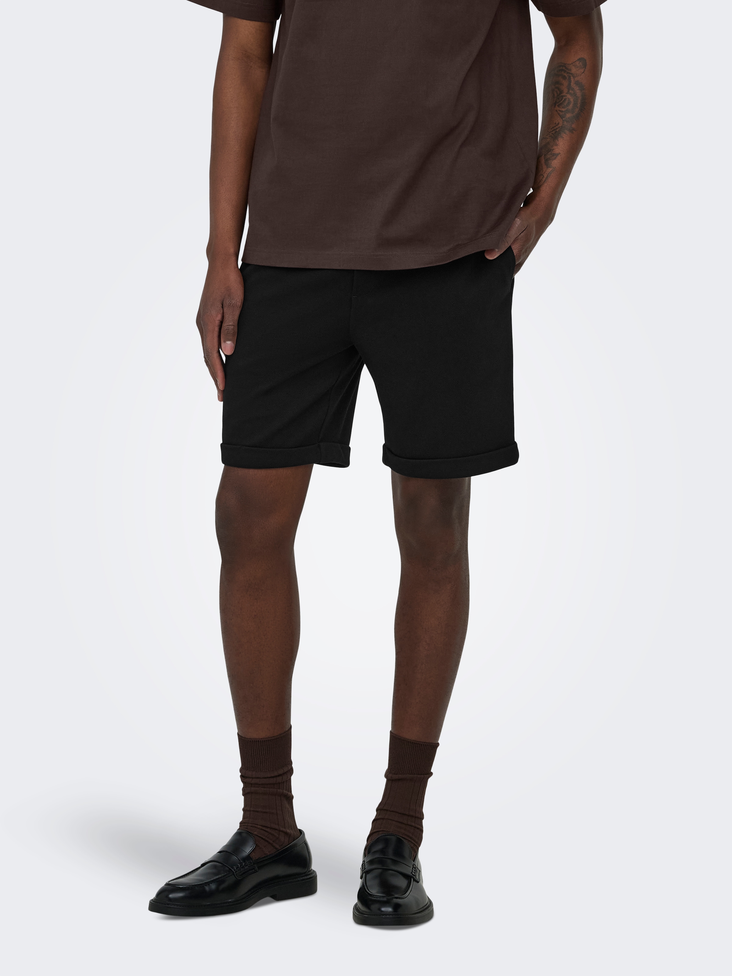 ONLY & SONS Sweatshorts »ONSNEWKODYL REG S SHORTS BP«  Materialmix, normal geschnitten