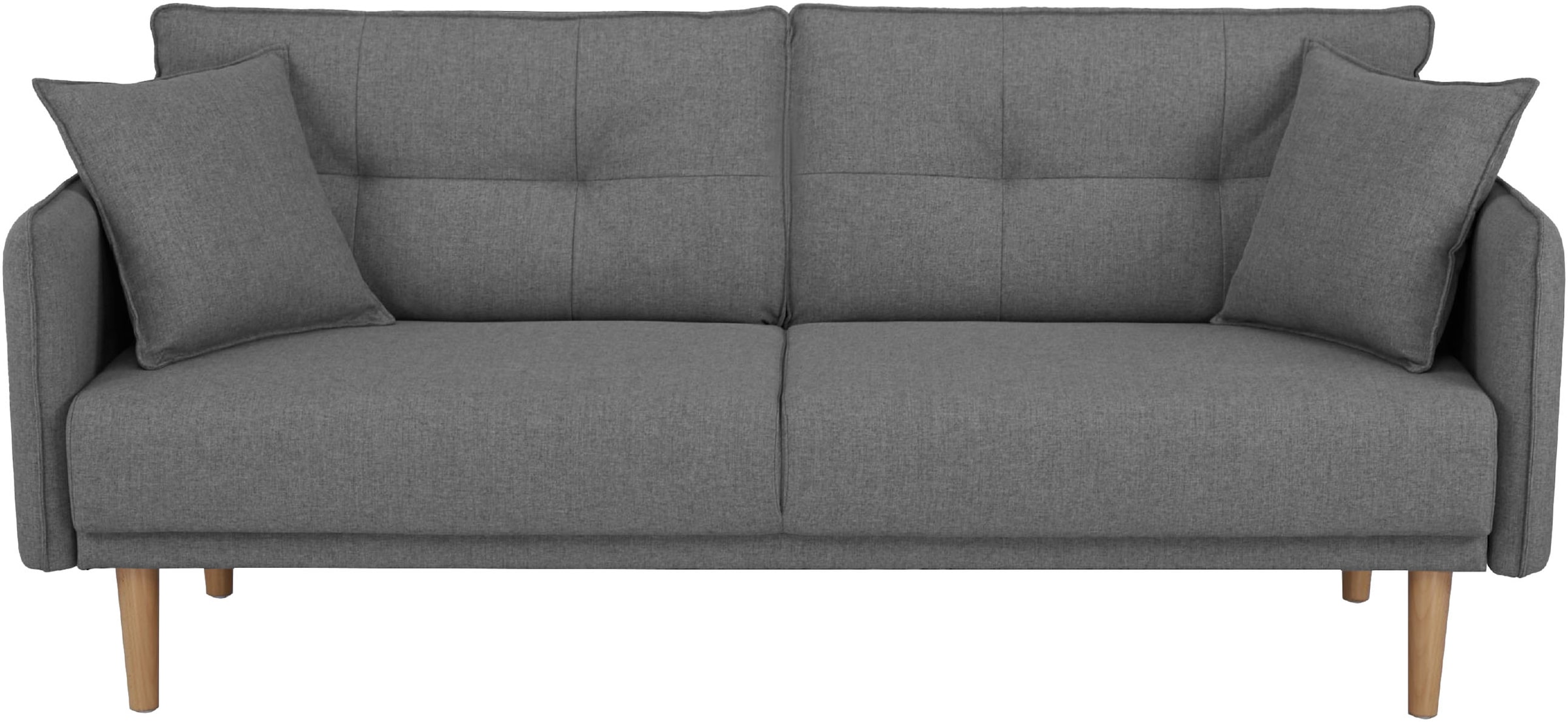 Home affaire Schlafsofa »SORENITY, 196 cm, 3-Sitzer, verstellbare Rückenlehne« Klappmechanismus, feiner Webstoff, natürliche Farben