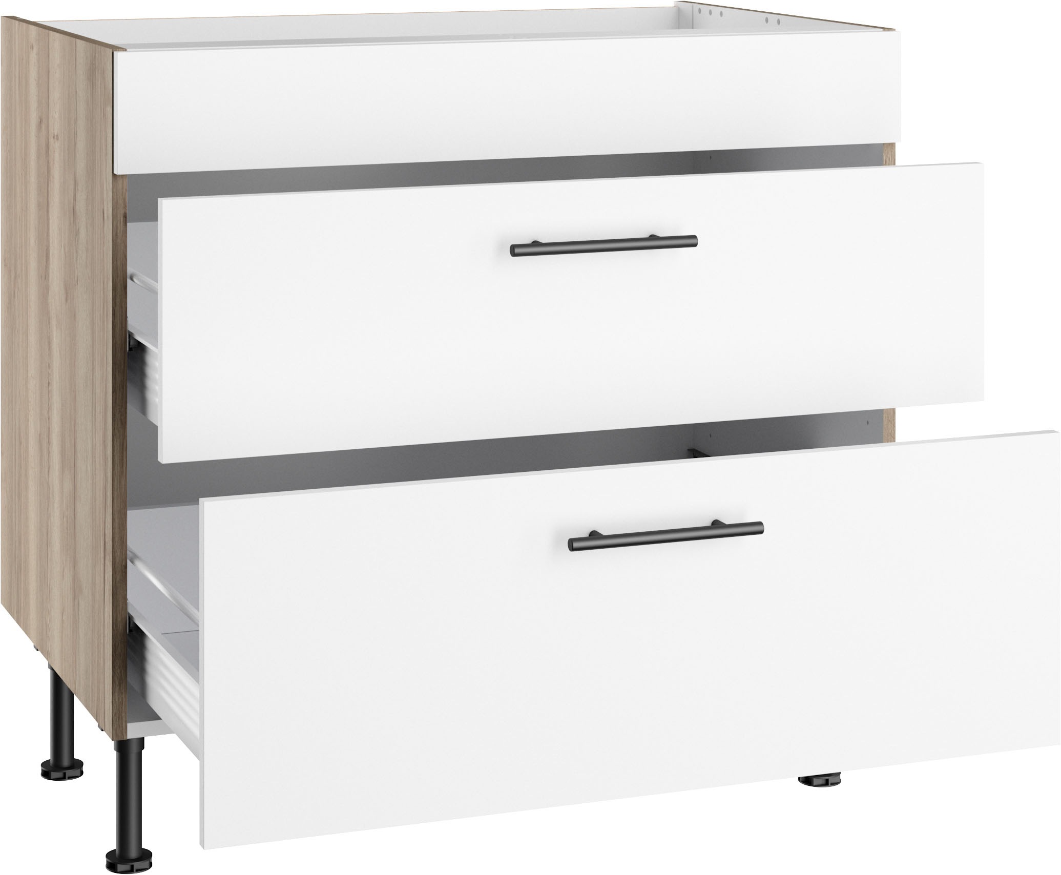 OPTIFIT Kochfeldumbauschrank »Fiona« Breite 90 cm, mit 2 Auszügen und höhenverstellbaren Stellfüßen