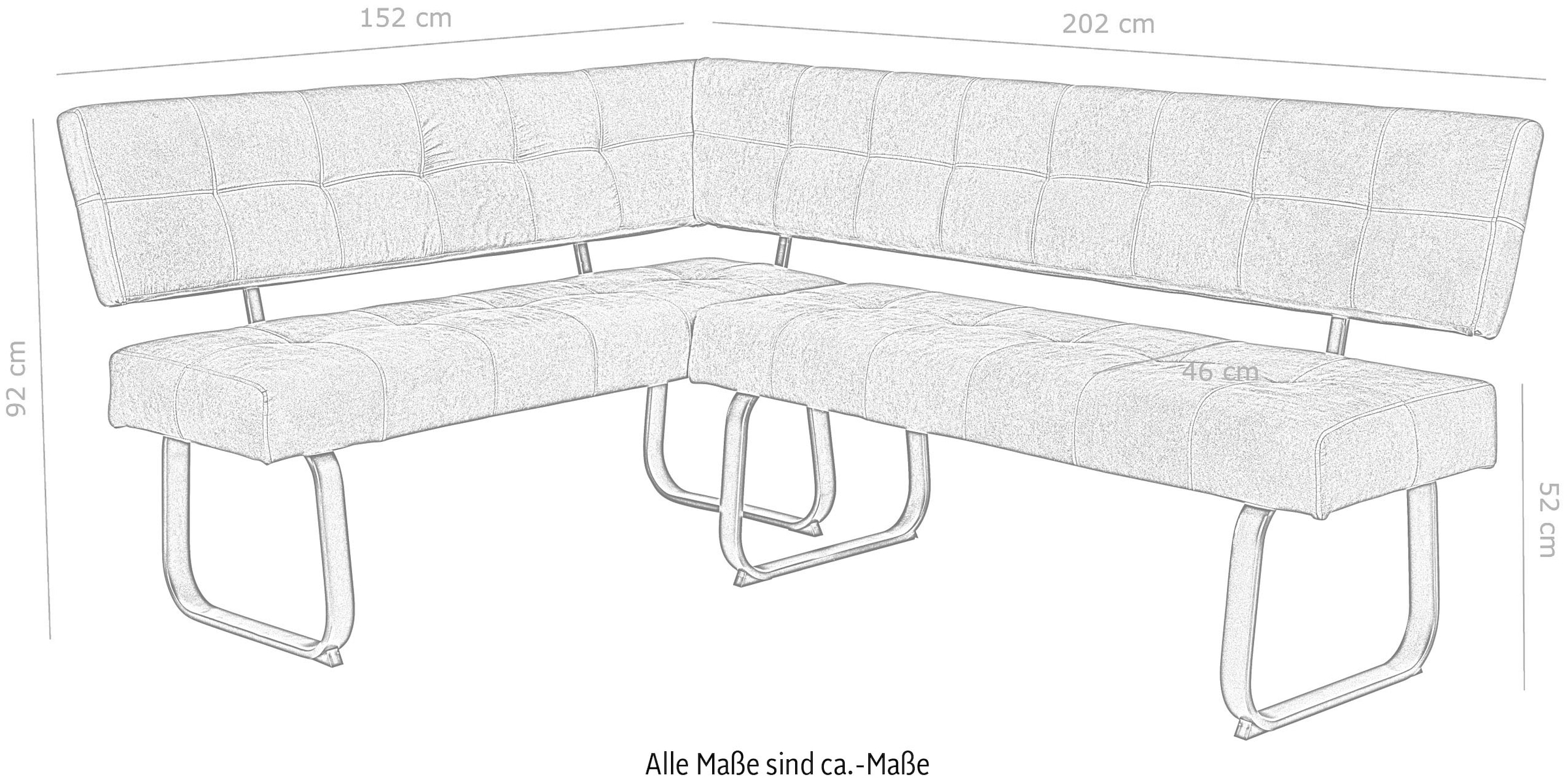 HELA Eckbank »LUISE«, mit OTTO Federkern bei Polsterung