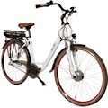 LLobe E-Bike »Metropolitan JOY modernwhite 13 Ah«, 3 Gang, ebike Damen, Frontmotor 468 W, (mit Akku-Ladegerät)