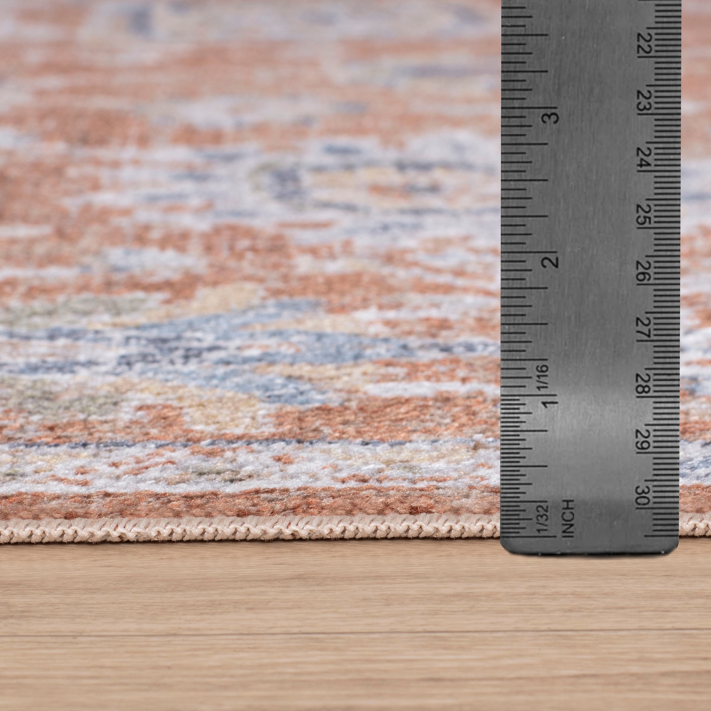 Livabliss Teppich »IQUITOS«, rechteckig, 5 mm Höhe, Maschinenwaschbar, Vintage Kurzflor Wohnzimmerteppich, Schlafzimmer