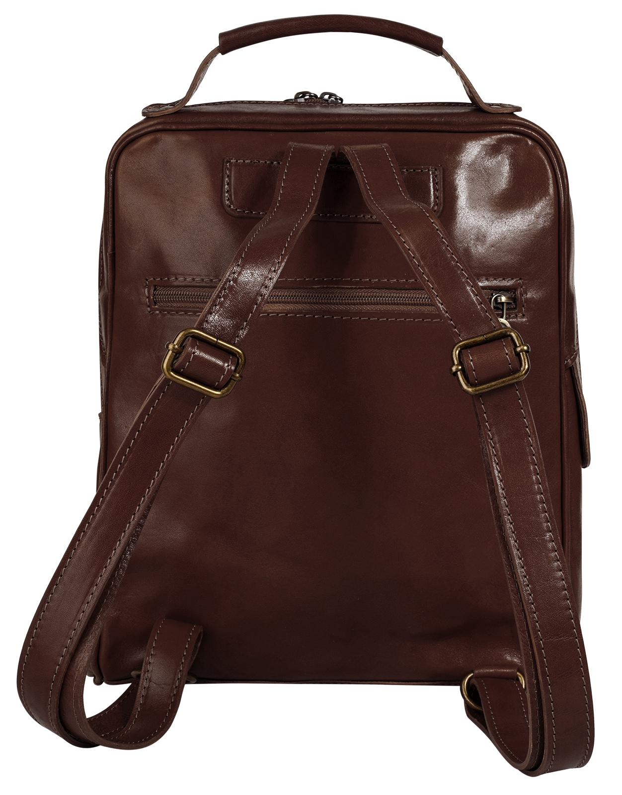 Piké Cityrucksack, echt Leder, Made in Italy