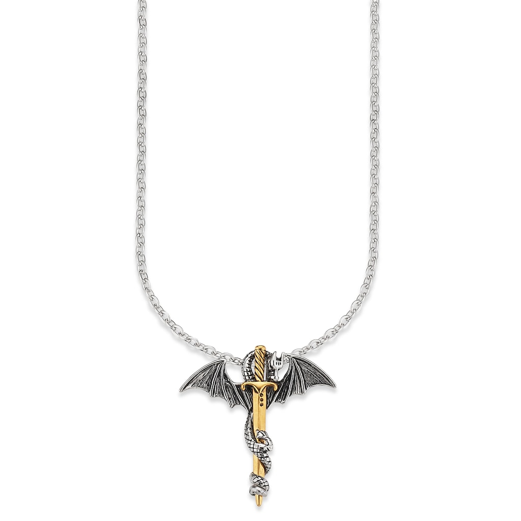 Bruno Banani Kette mit Anhänger »Schmuck Geschenk, Halskette Drache Schwert Kreuz Ankerette Silber Gold«