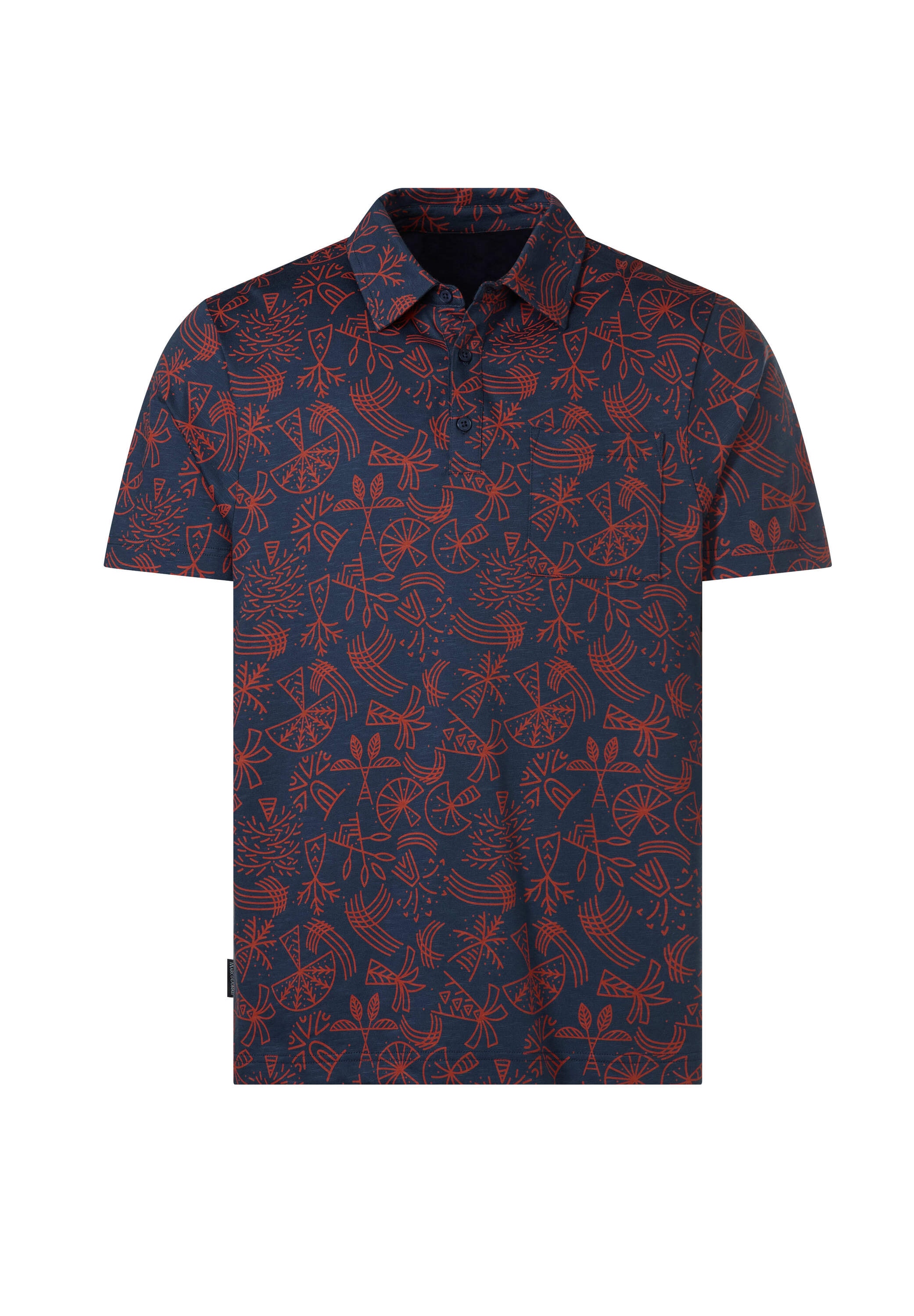 Witt T-Shirt »Kurzarm-Poloshirt Kurzarmshirt mit Allover-Print«