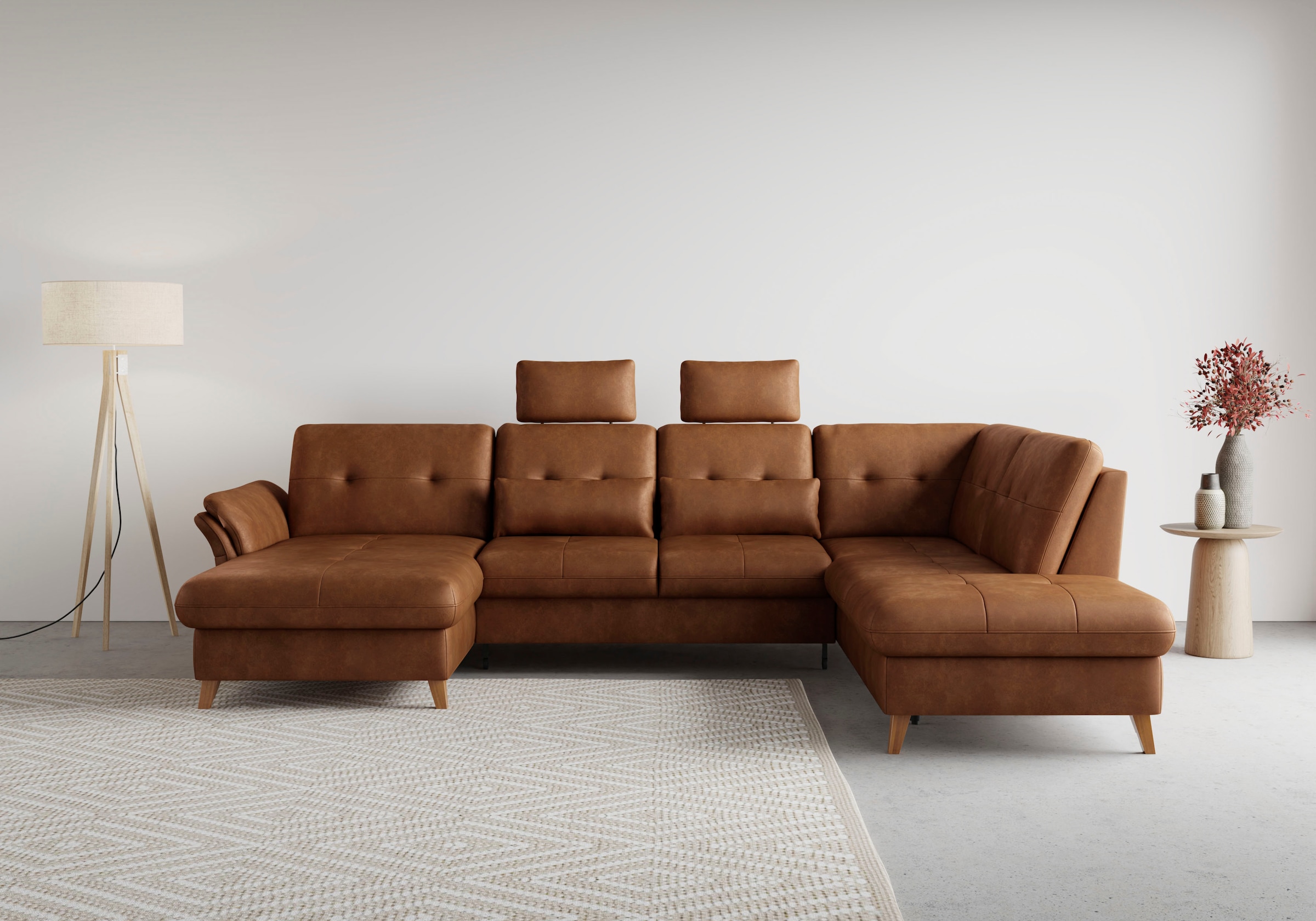 sit&more Wohnlandschaft »Göteborg« inkl. Sitztiefenverstellung, wahlweise mit Bettfunktion & Bettkasten