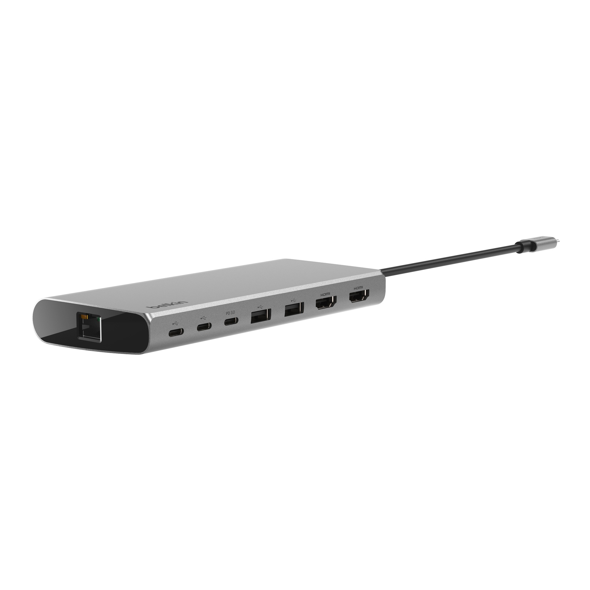 Belkin Laptop-Dockingstation »Connect Universal USB-C-8-in-1-Core-Hub für zwei Bildschirme«, (1 St.), unterstützt 2 UHD Monitore, 4K/60 Hz und 4K/30 Hz