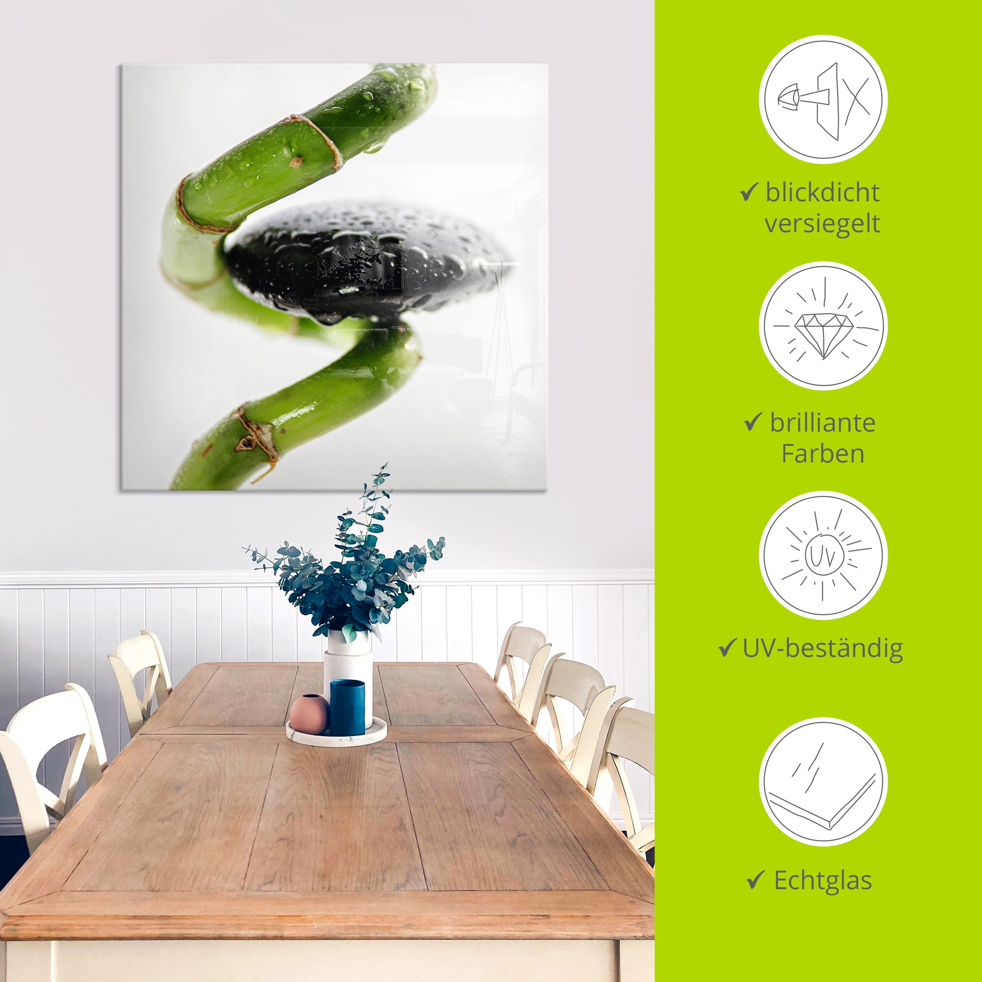 Artland Glasbild »Zen in Balance - Harmonie der Elemente« Spa Bilder 1 Stk. tlg. in verschiedenen Größen