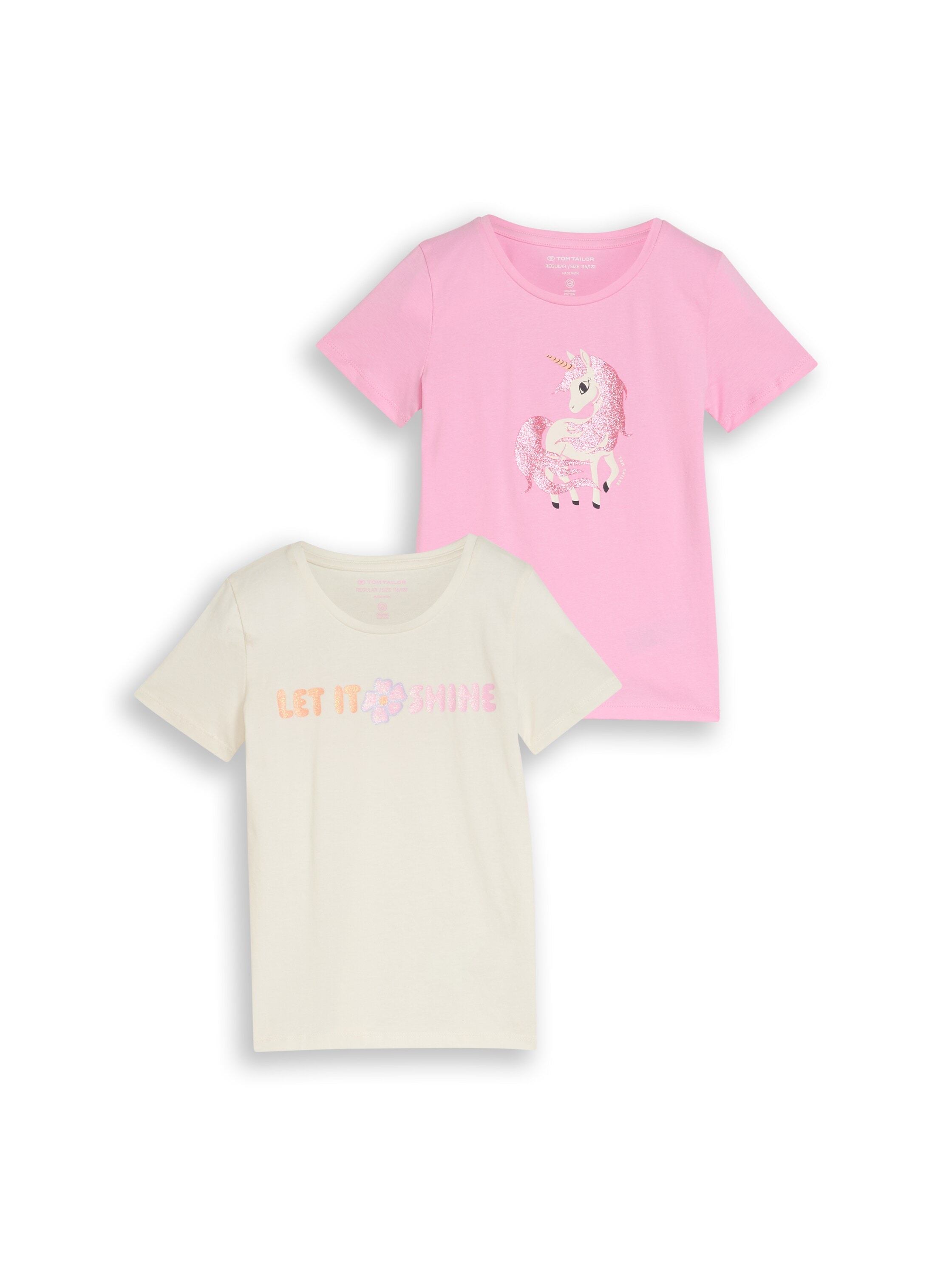 TOM TAILOR T-Shirt Packung, 2 mit Print