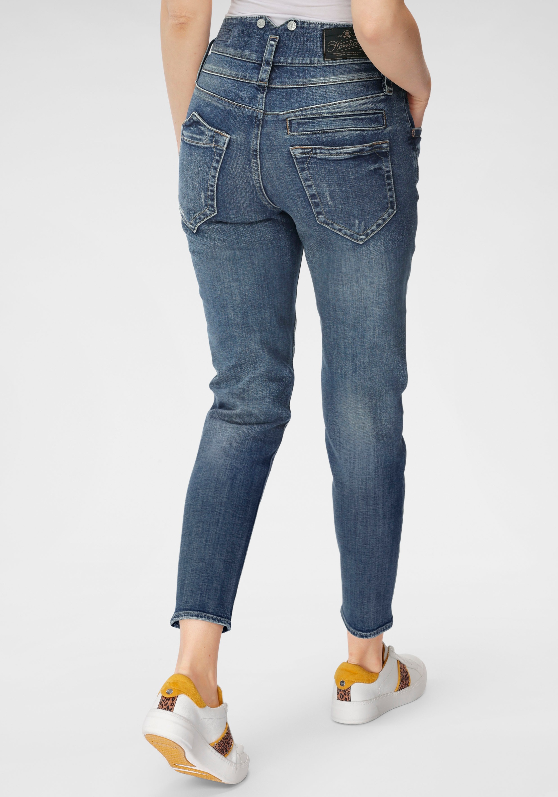 Herrlicher Röhrenjeans »PITCH HIGH CONIC RECYCLED DENIM«, High Waisted