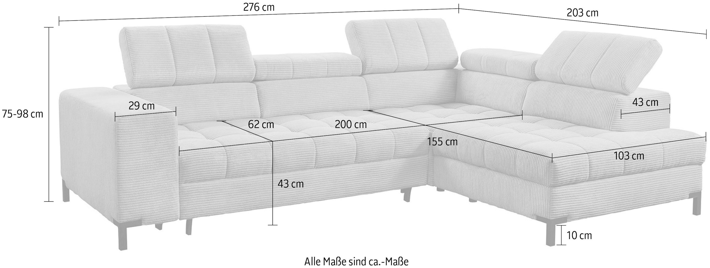 exxpo - sofa fashion Ecksofa »Bocco, hochwertige Verarbeitung, toller Sitzkomfort, bequem, L-Form« aus Luxus-Microfaser +Simply Clean - für besonders einfache Reinigung!