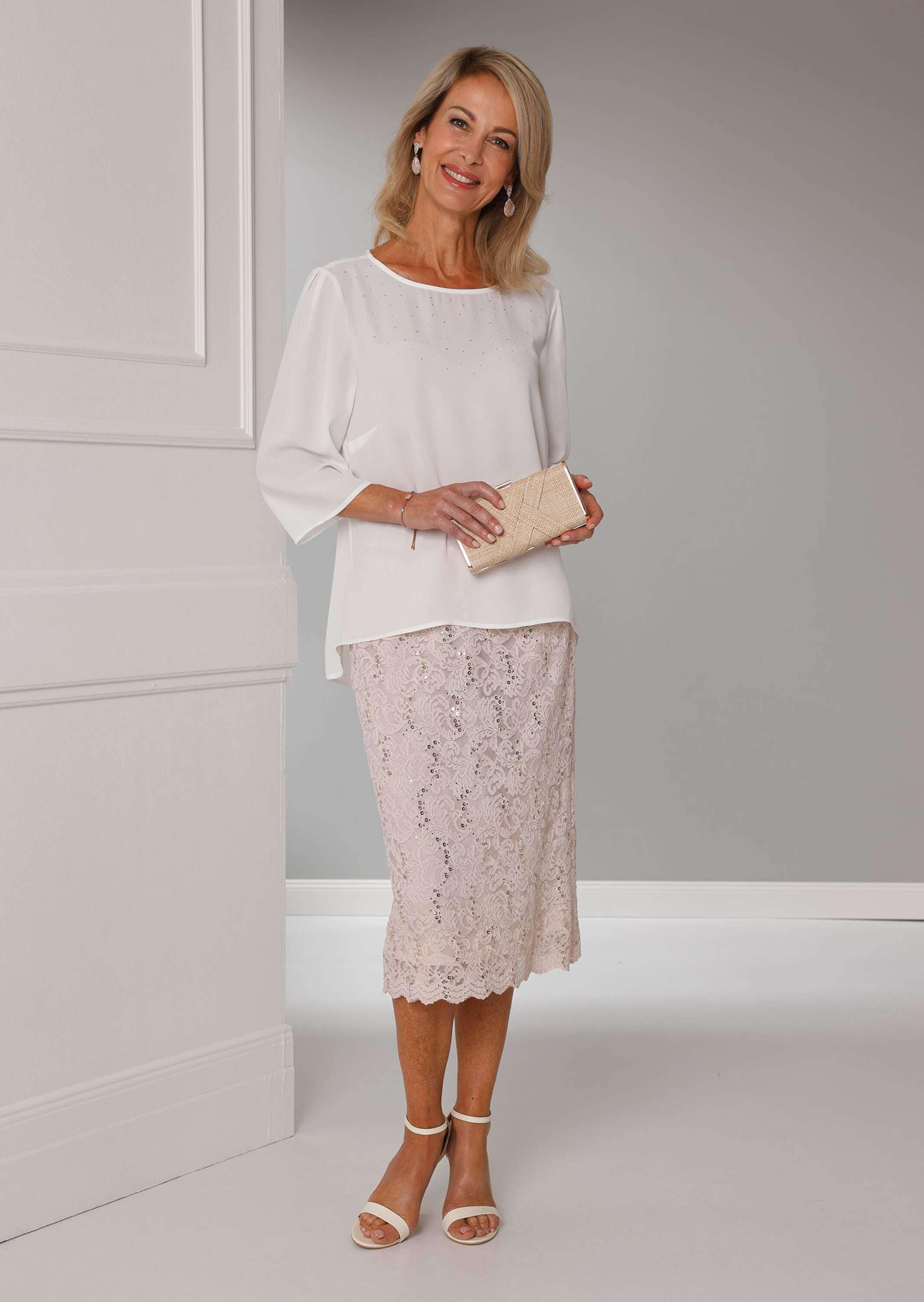 GOLDNER Midirock »Schicker Rock aus elastischer Spitze«