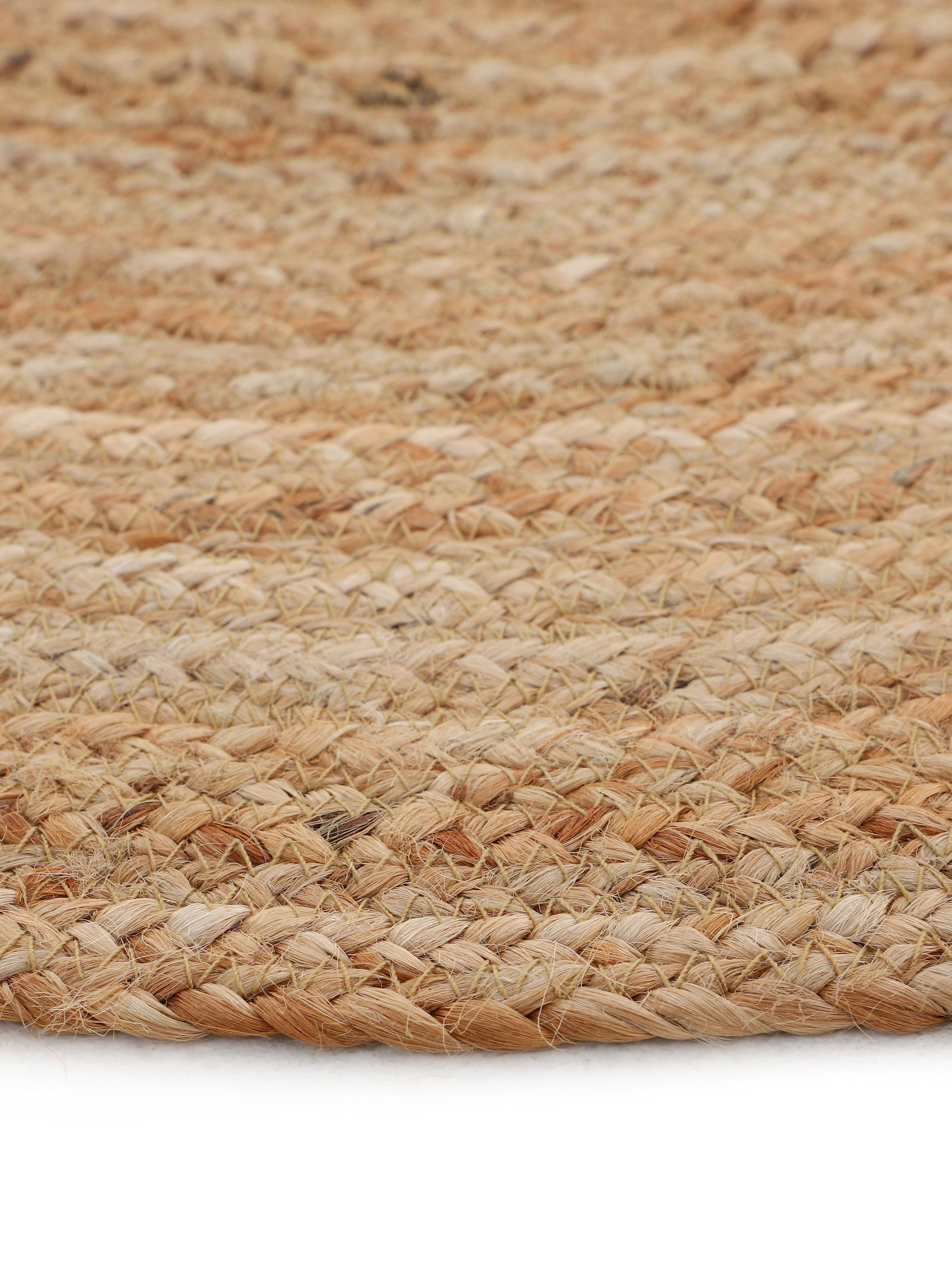 carpetfine Teppich »Nele Juteteppich Naturfaser«, rund, 6 mm Höhe, geflochtener Wendeteppich aus 100%Jute, in rund und oval, viele Größen