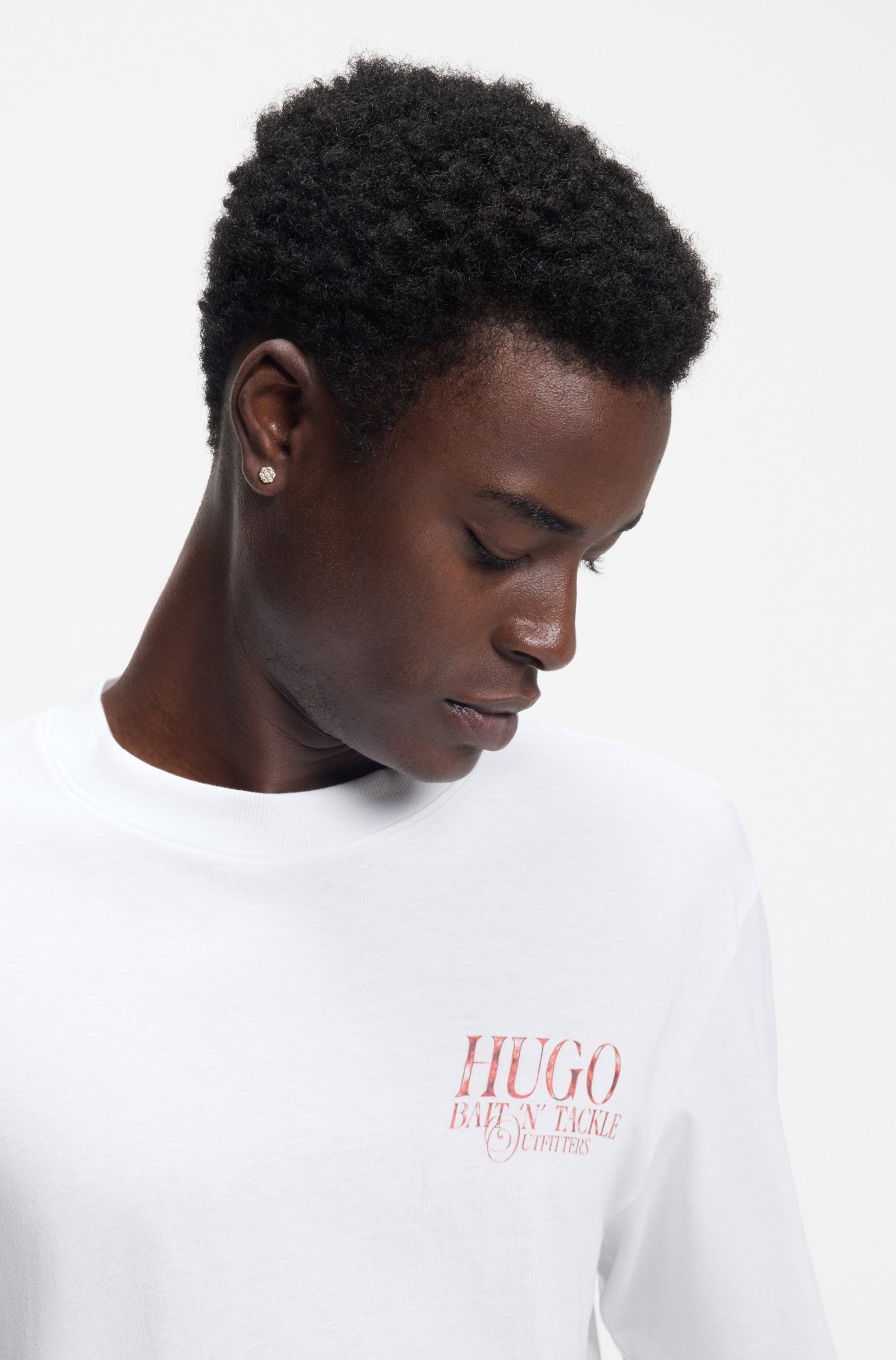 HUGO Blue T-Shirt Regular Fit, Rückdruck, Rundhalsausschnitt