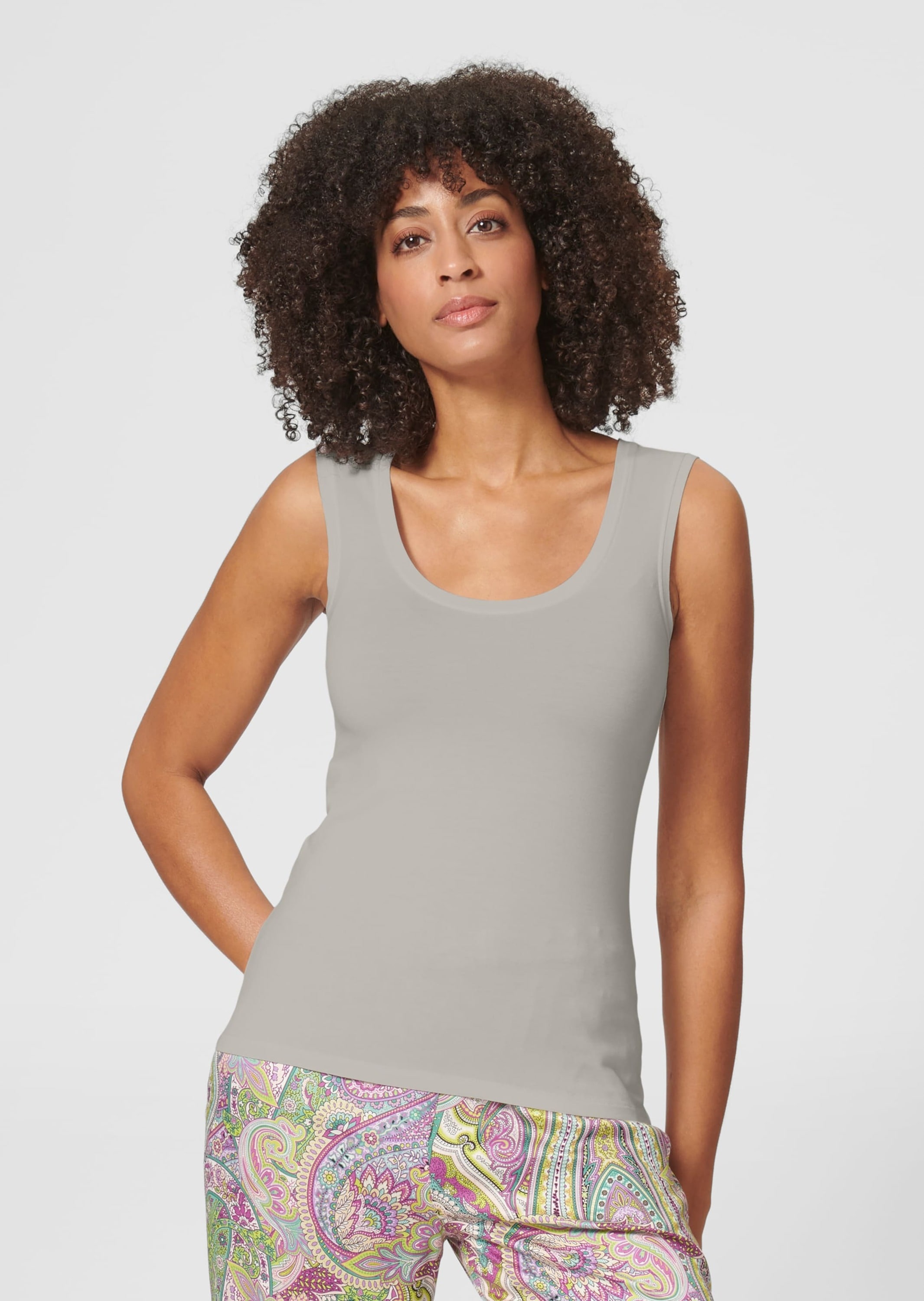 MADELEINE Trägertop »Tanktop Tanktop mit breiten Trägern« Glatte Jerseyware