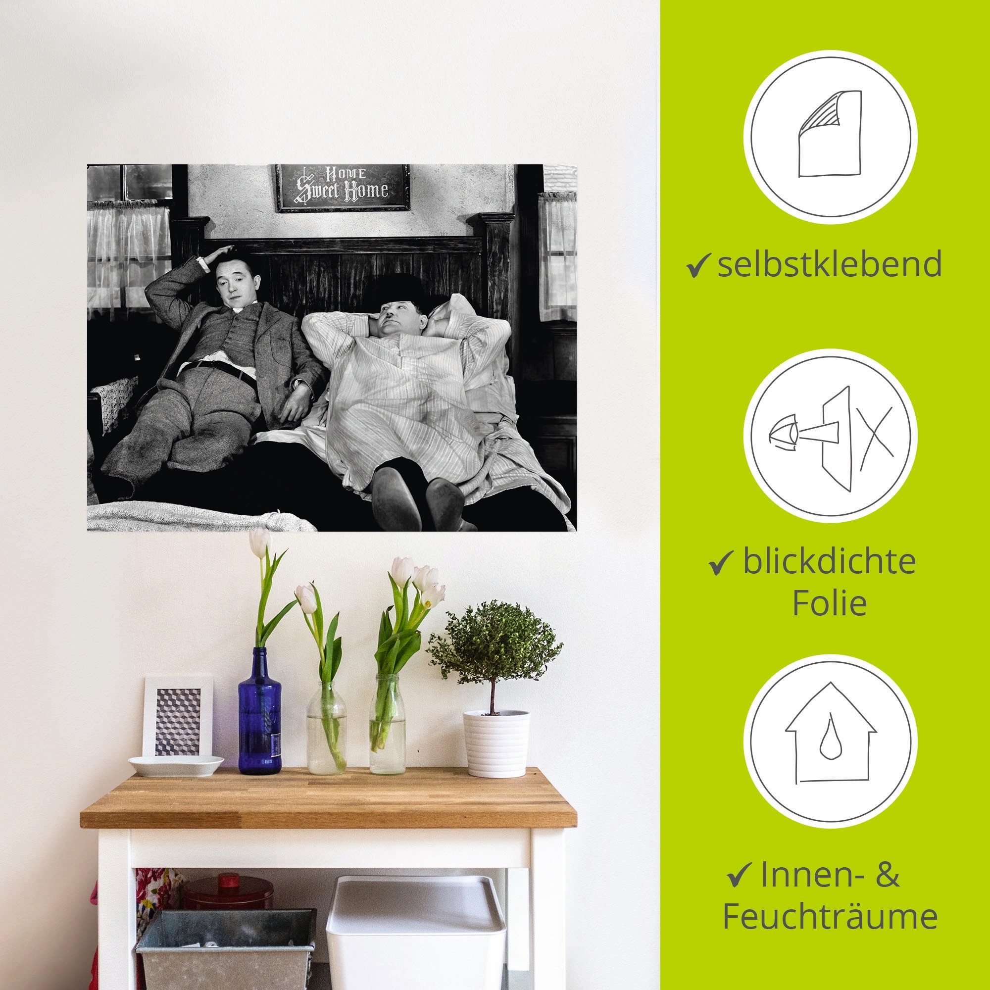 Artland Wandbild »Dick und Doof I«, Stars, (1 St.), als Alubild, Outdoorbild, Leinwandbild, Poster, Wandaufkleber