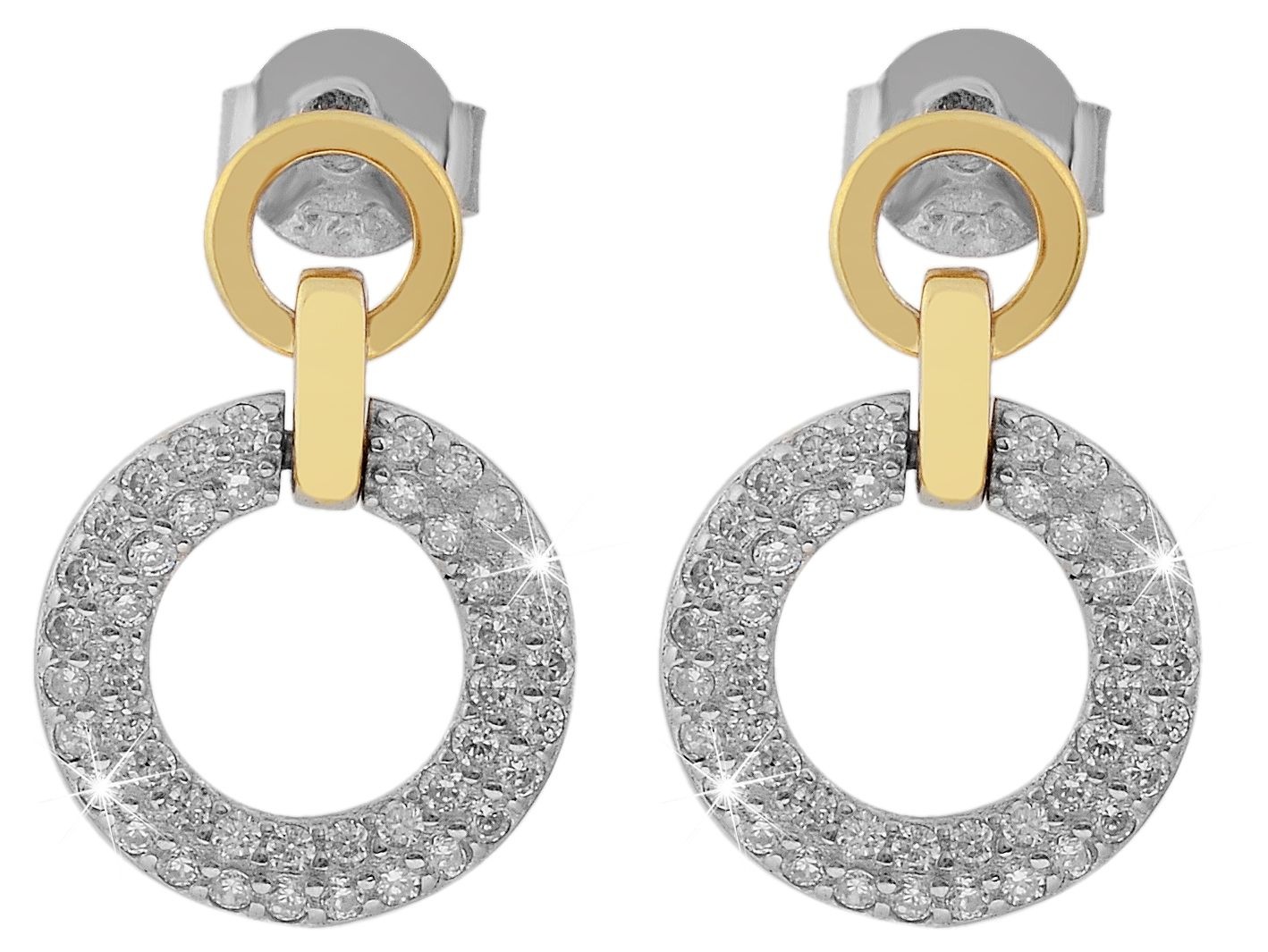 Adelia´s Paar Ohrstecker »Damen Ohrringe ¿ Ohrstecker aus 925 Silber mit Zirkonia«