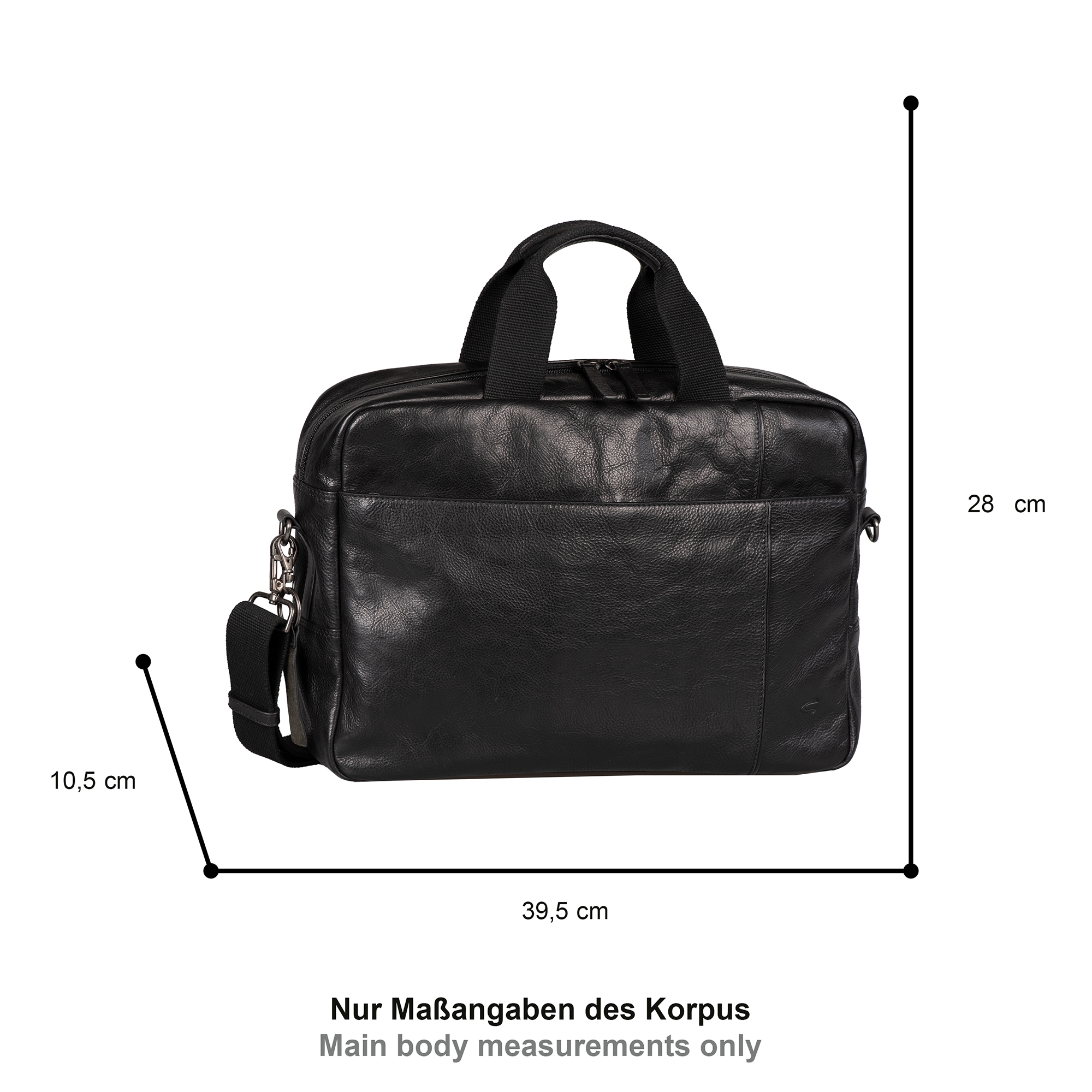 camel active Aktentasche »Pine« aus pflanzlich gegerbtem Rindsleder im kernigen Look mit Laptopfach