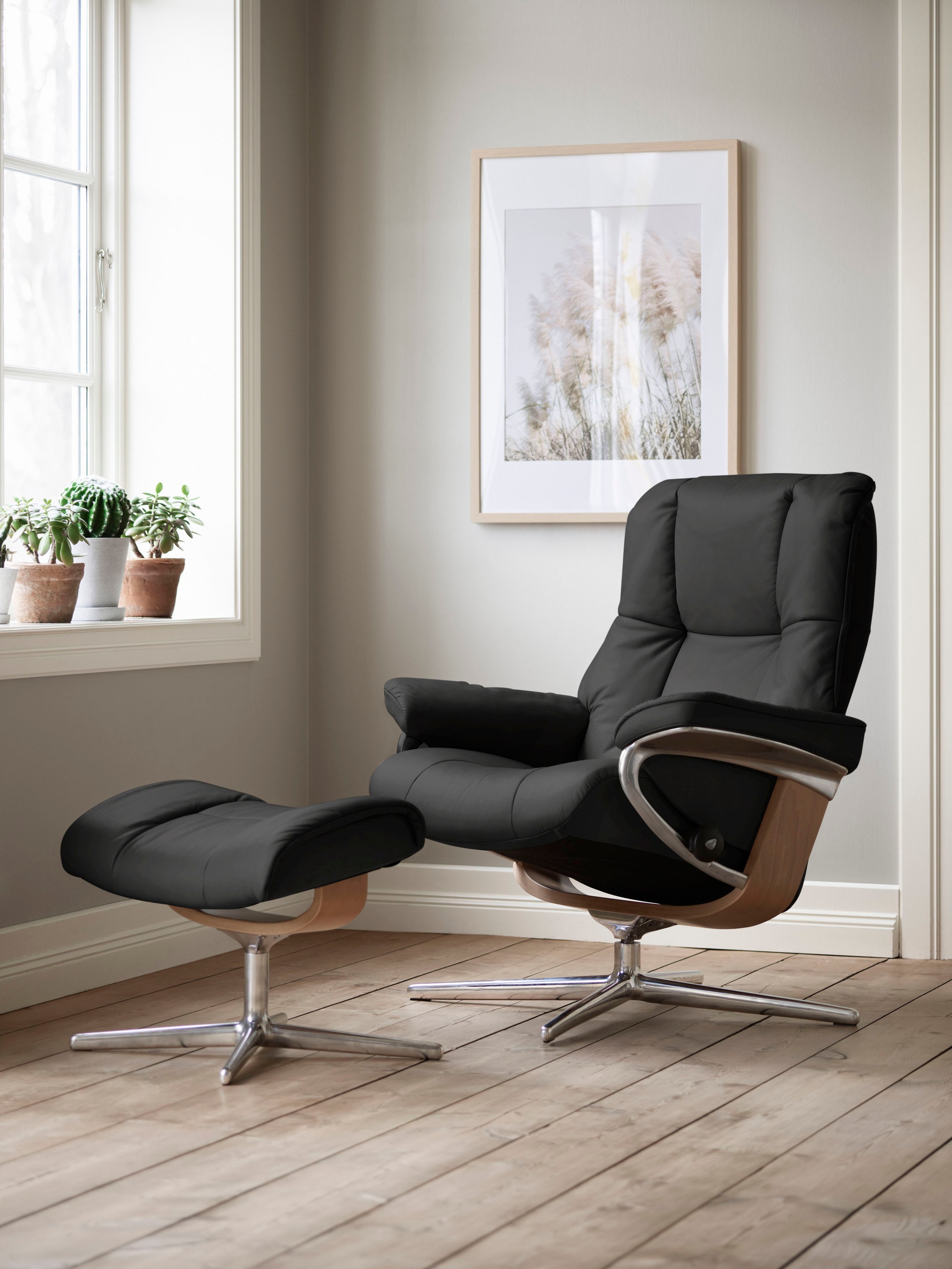 Stressless® Fußhocker »Mayfair«, mit Cross Base, Größe S, M & L, Holzakzent Eiche