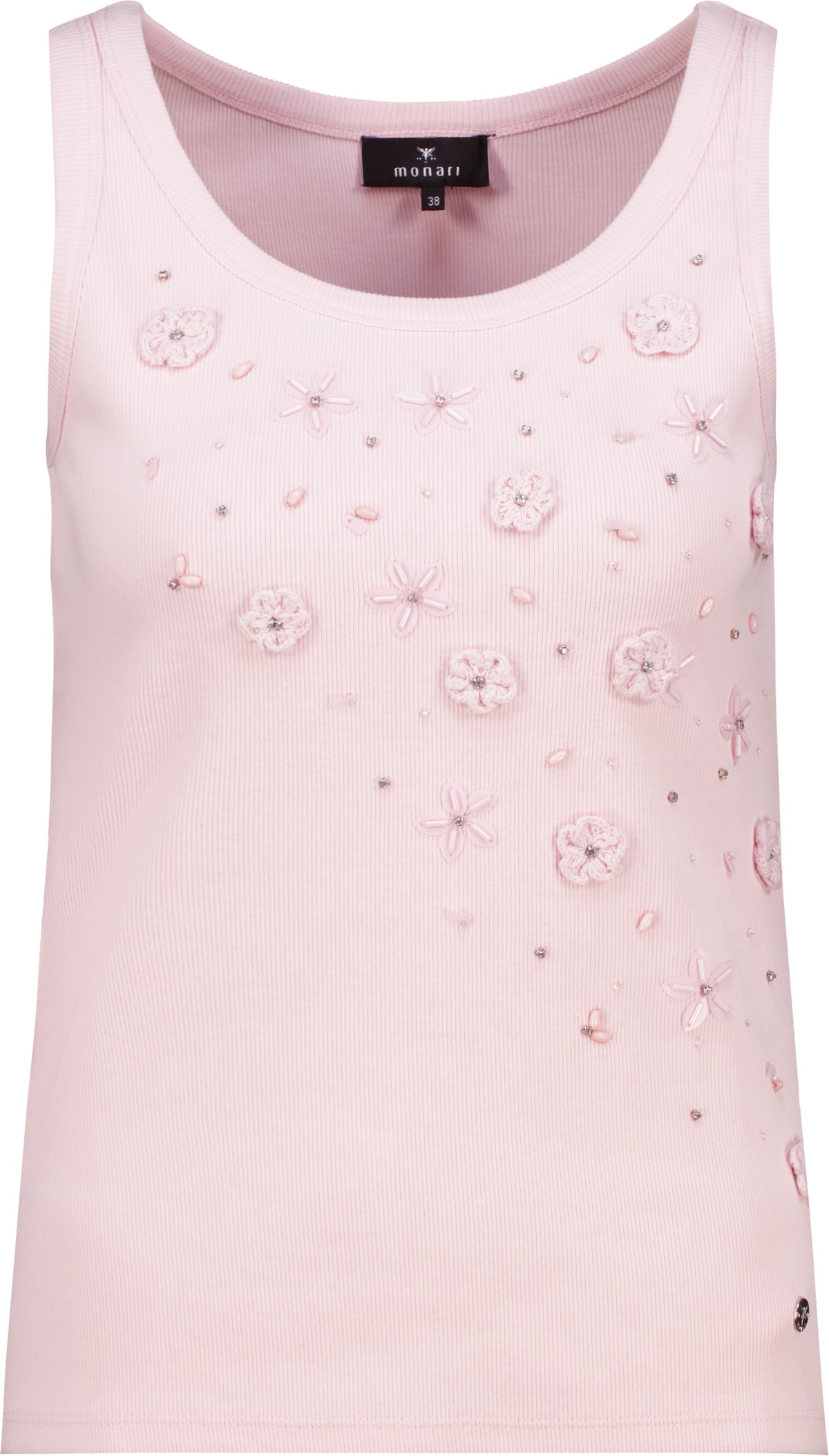 Monari Tanktop »Top Handarbeit« Regular fit mit Blumenstickerei