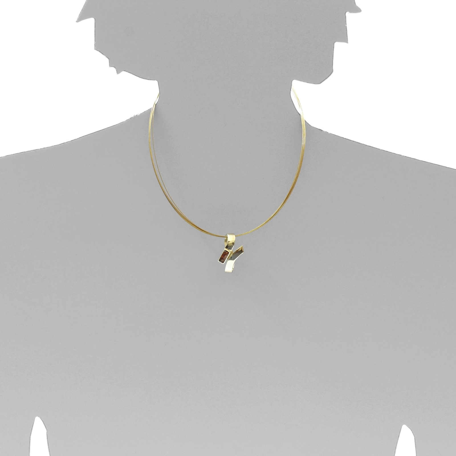 OSTSEE-SCHMUCK Kettenanhänger »- Gleiter-Karo - Gold 333/000 - Bernstein«