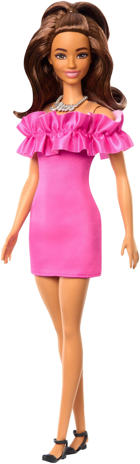 Anziehpuppe »Fashionistas, pinkfarbenes Kleid mit Rüschenärmeln«