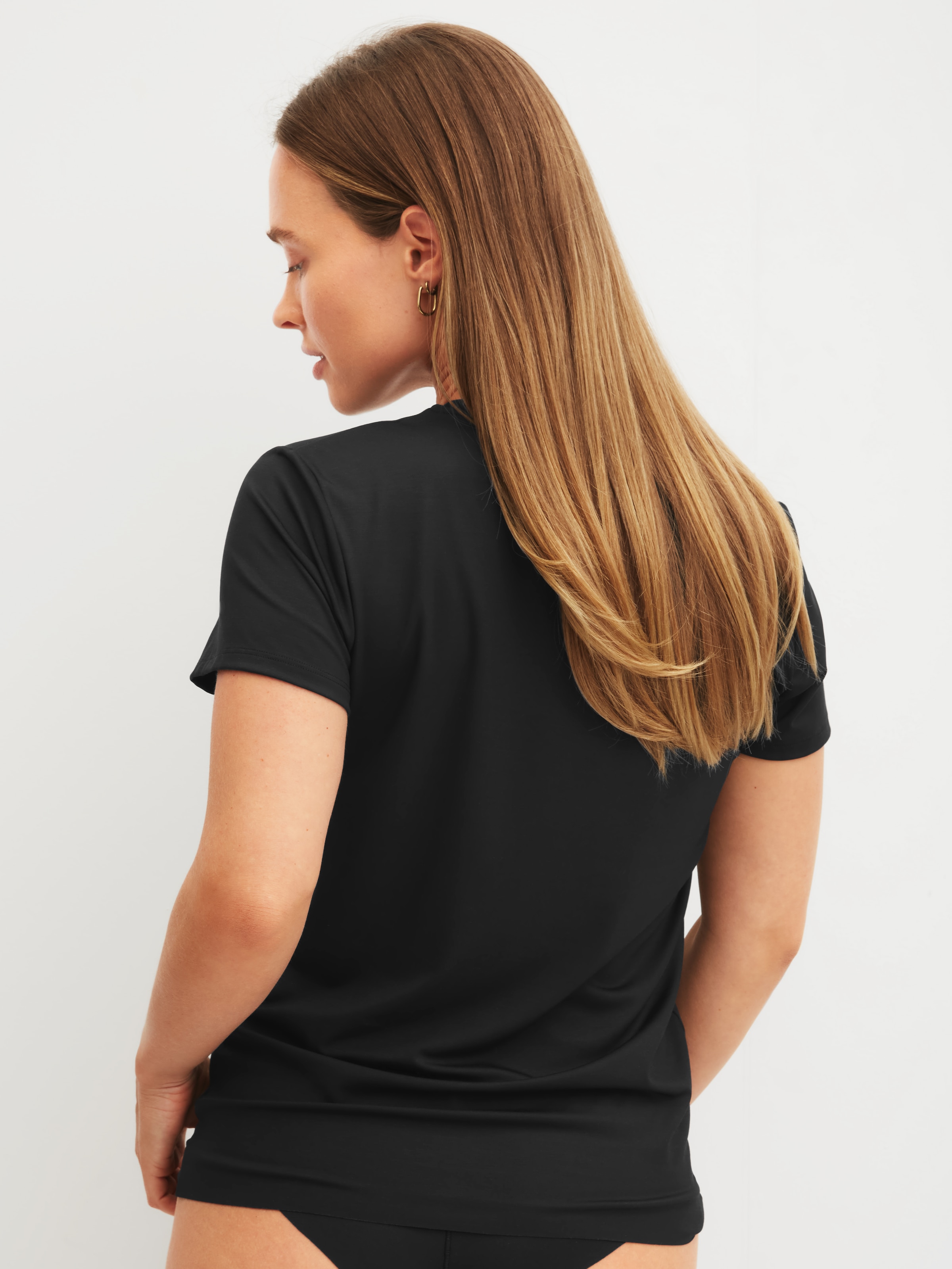 CALIDA Kurzarmshirt »Natural Skin« mit Rundhalsausschnitt, Interlock-Qualtiät und kurzem Arm