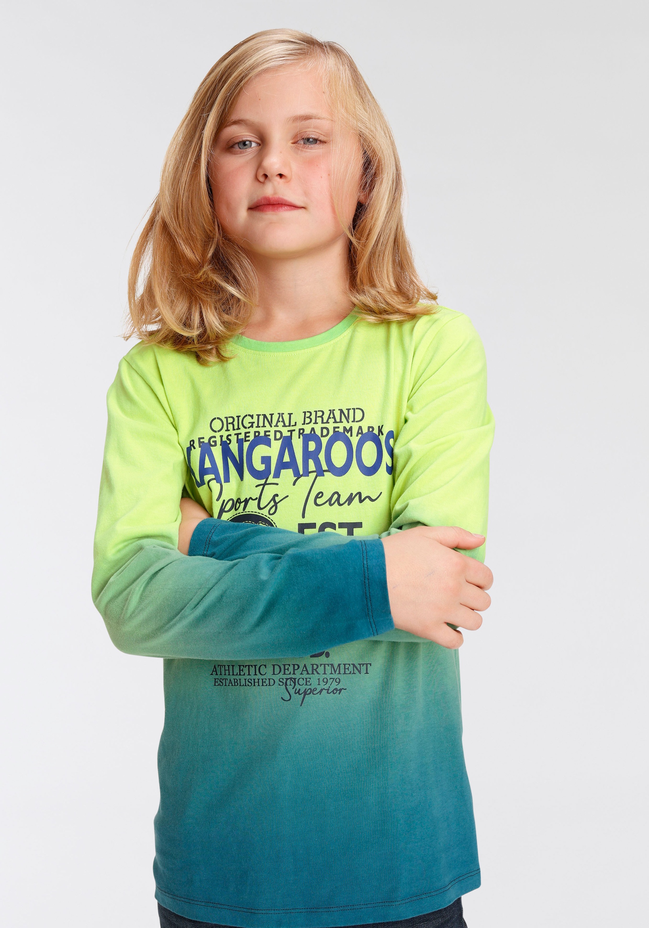 KangaROOS Langarmshirt »mit Farbverlauf«, Dip Dye online bei OTTO