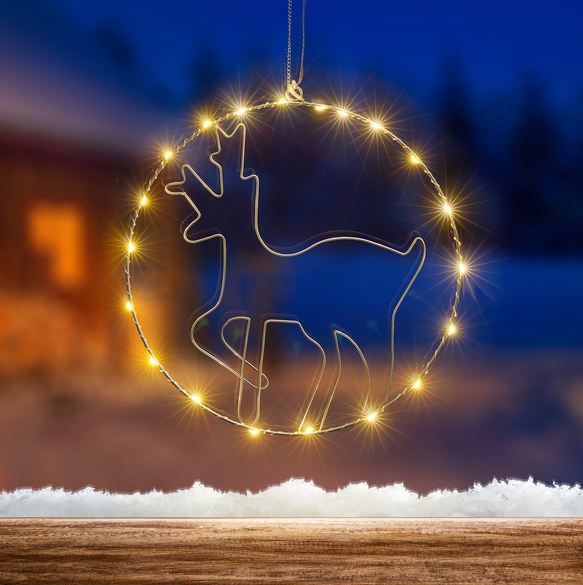 Shop im »Weihnachtsdeko«, ca. Online Beleuchteter LED 30cm IC Metall-Ring Ø Dekolicht mit OTTO Winterworld kaufen Rentier-Motiv,