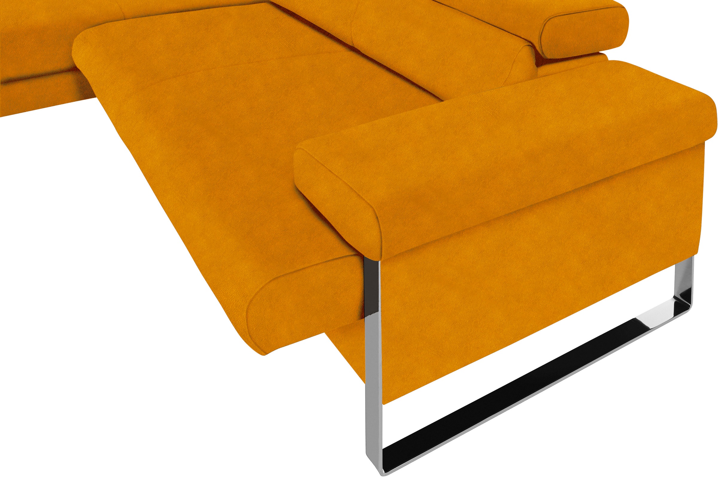 W.SCHILLIG Ecksofa »finn, toller Sitzkomfort, L-Form, hochwertige Verarbeitungsdetails«, German Design Award 2016, Fußgestell Chrom glänzend, Breite 281 cm