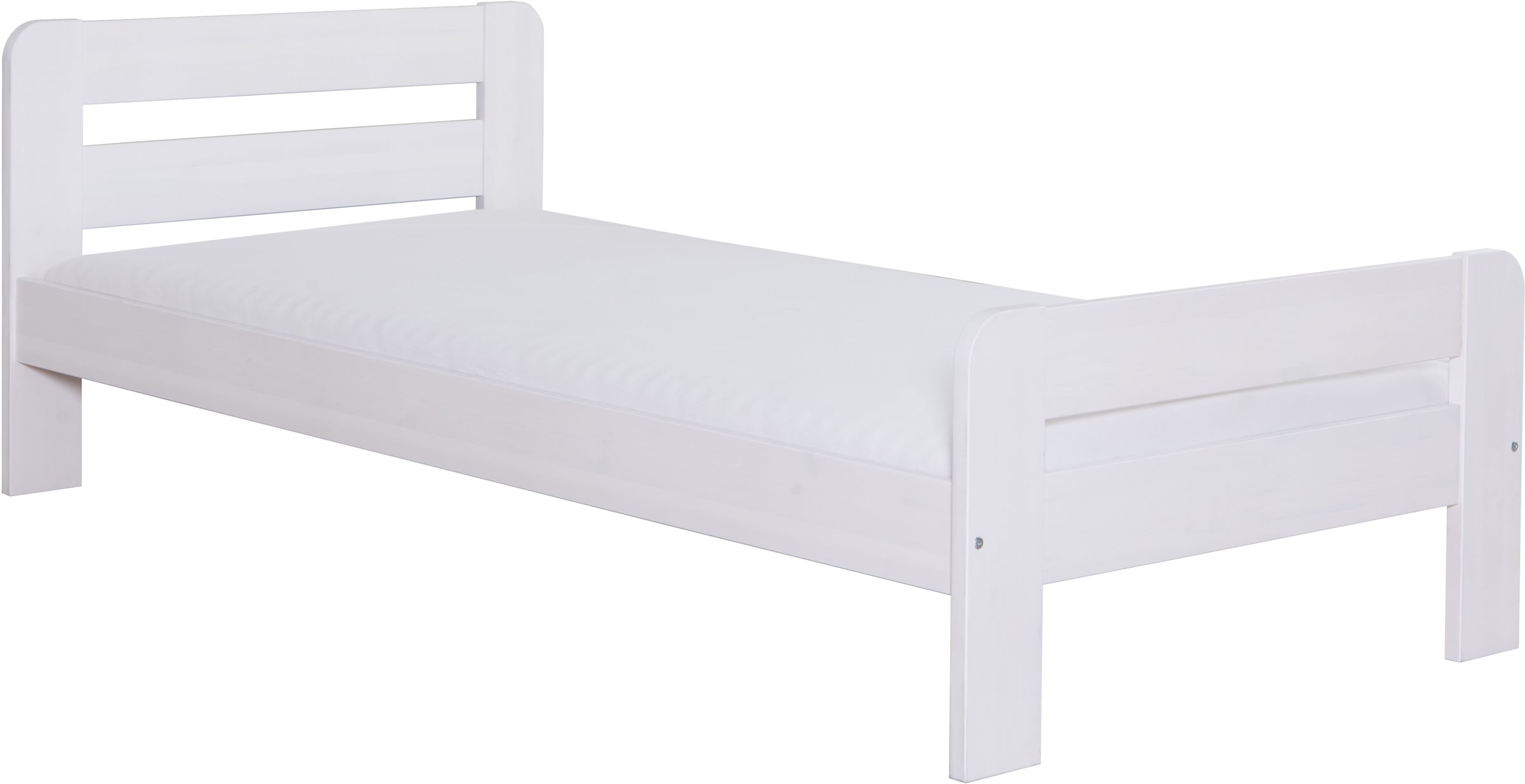 Ticaa Massivholzbett »"Bert" in weiß, Größe Liegefläche B/L: 90 cm x 200 cm