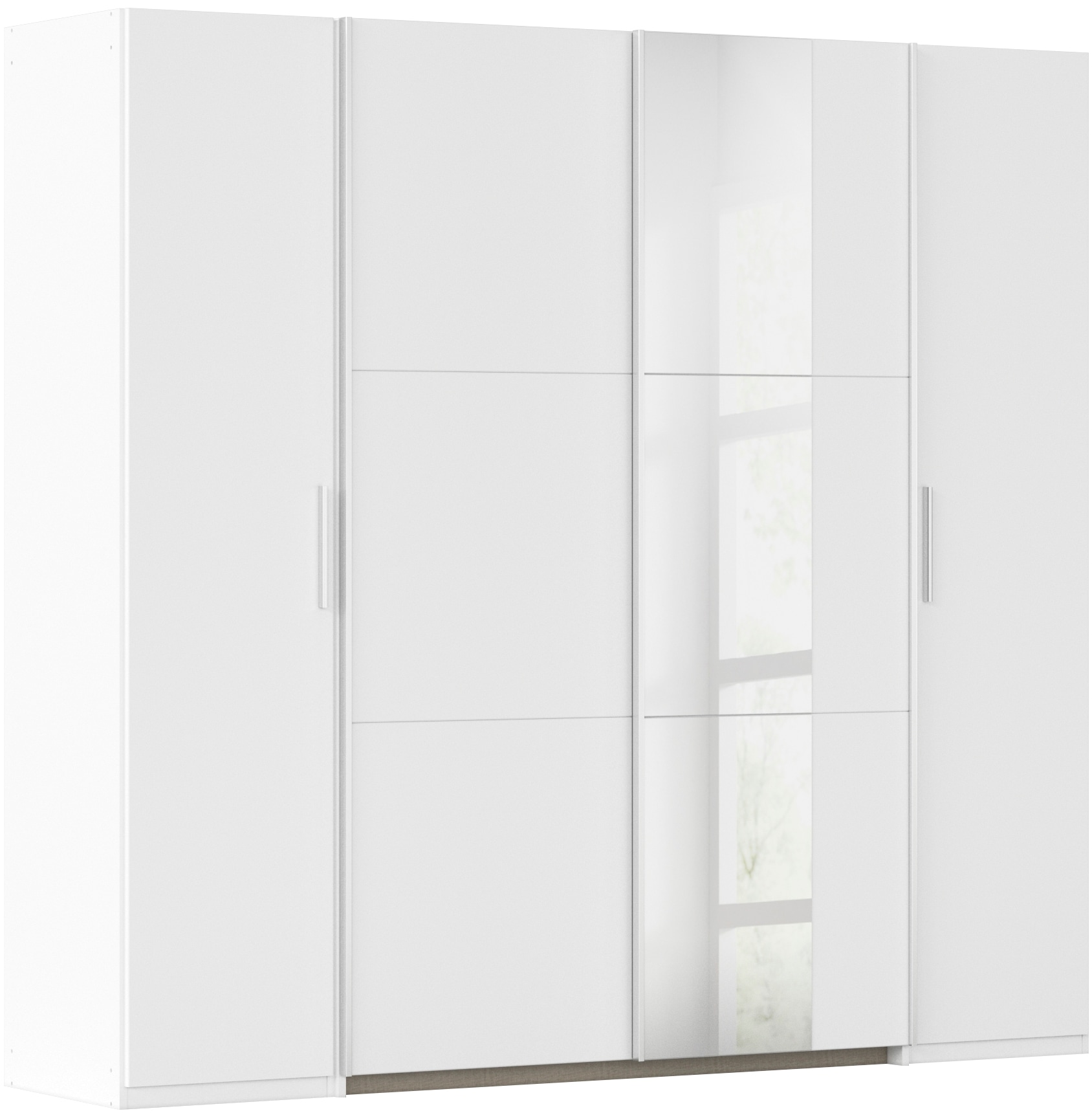 rauch Schwebetürenschrank »Kleiderschrank Drehtürenschrank Schrank Garderobe KRONACH« in 3 Ausstattungen BASIC/CLASSIC/PREMIUM, Breiten 225/268/311/354 cm,  Kombischrank optional mit 1 oder 2 Spiegel viele Böden MADE IN GERMANY