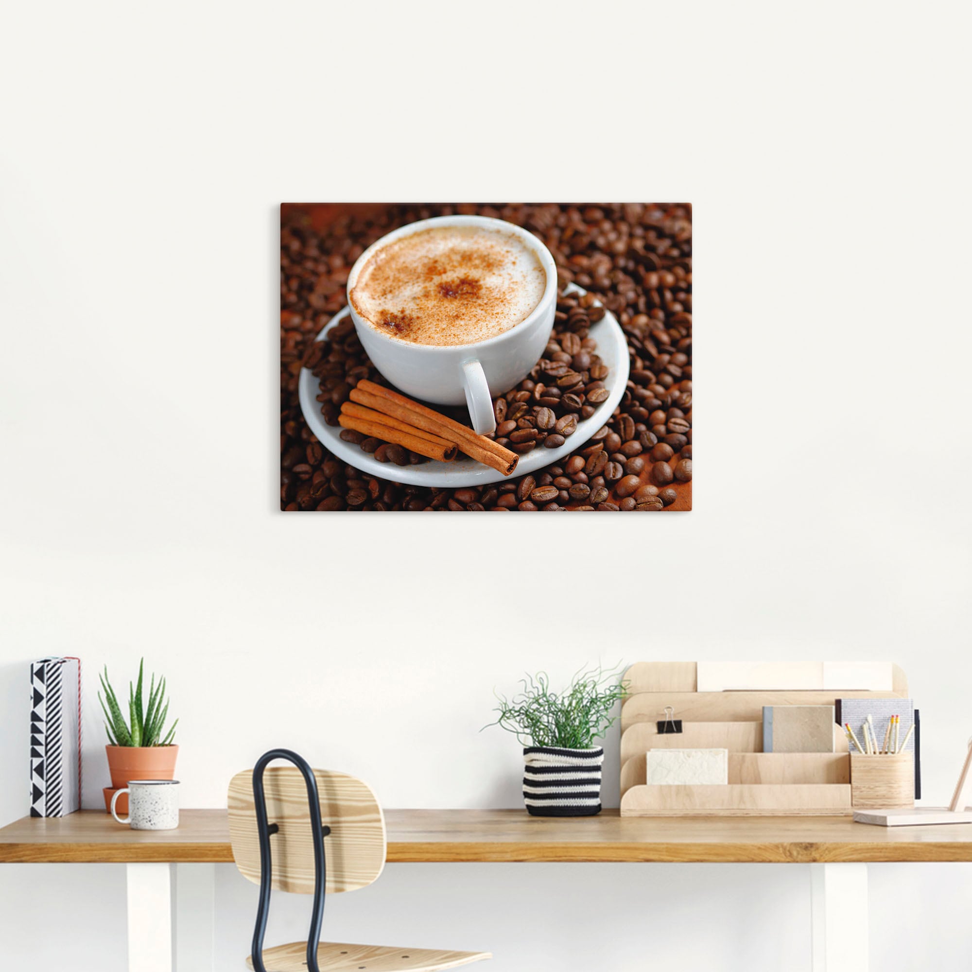 Artland Wandbild »Cappuccino - Kaffee«, Getränke, (1 St.), als Alubild, Outdoorbild, Leinwandbild, Wandaufkleber, versch. Größen