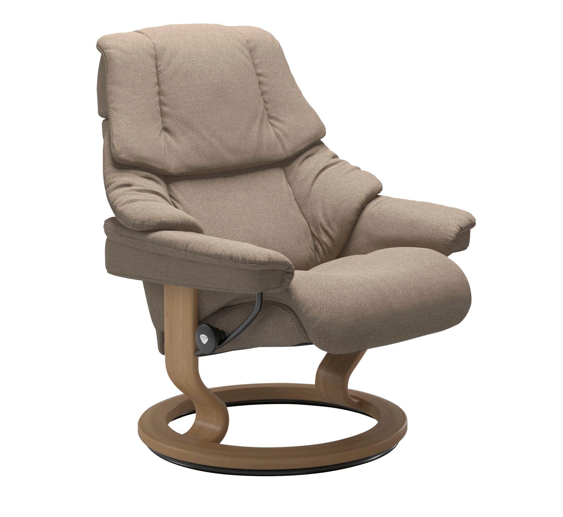 Stressless® Relaxsessel »Reno«, (Set, Relaxsessel mit Hocker), mit Hocker, mit Classic Base, Größe S, M & L, Gestell Eiche