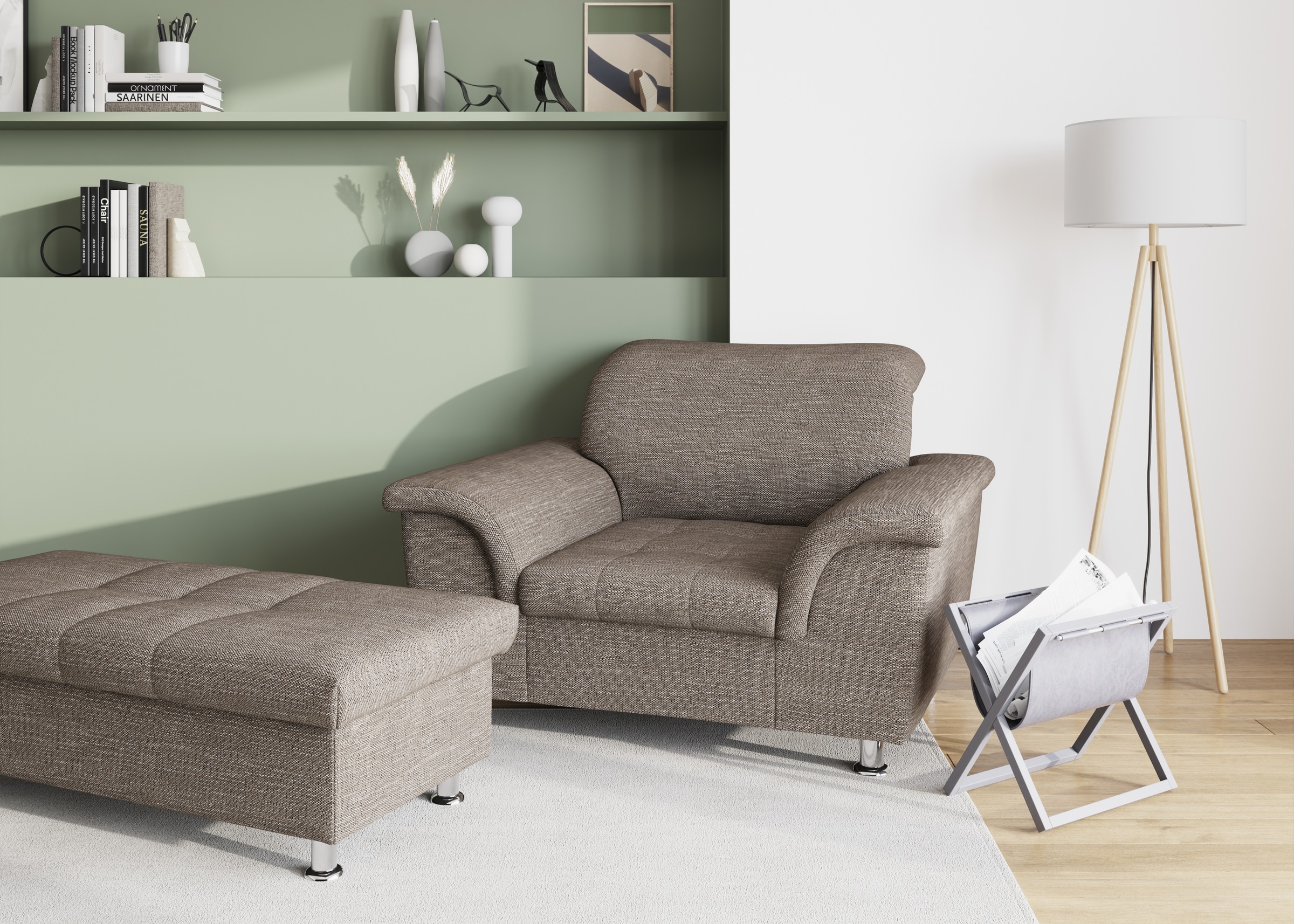 DOMO collection Sessel »Franzi, zeitlos & elegant, moderne Sitzheftung«
