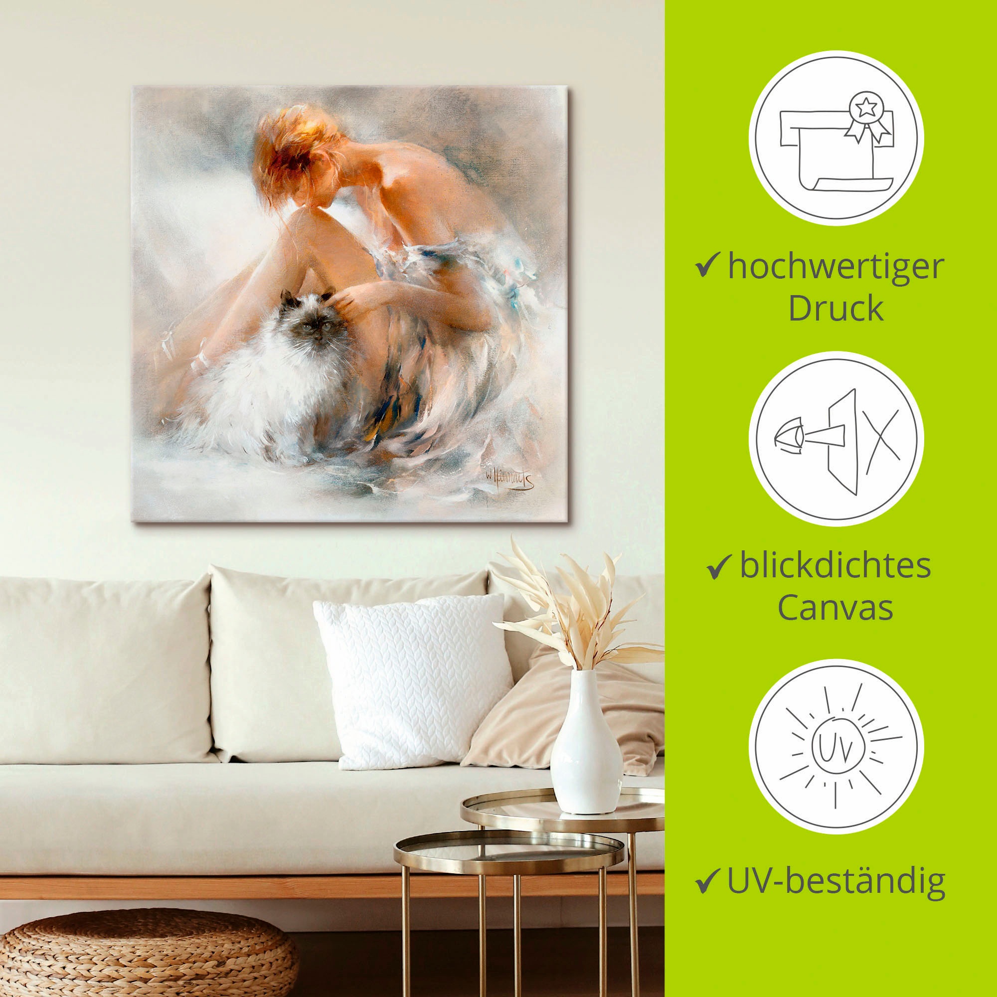 Artland Wandbild »Verlangen«, Frau, (1 St.), als Leinwandbild, Poster, Wandaufkleber in verschied. Größen