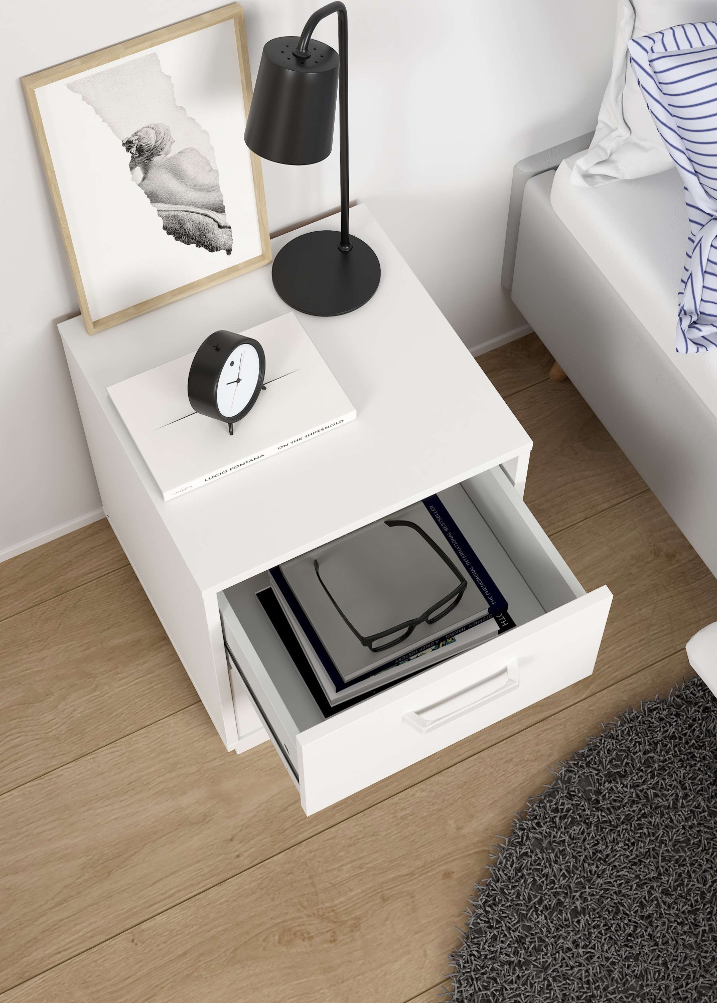 Home affaire Nachtkommode »Sofia« minimalistisches, modernes Design, Breite 70,2 cm